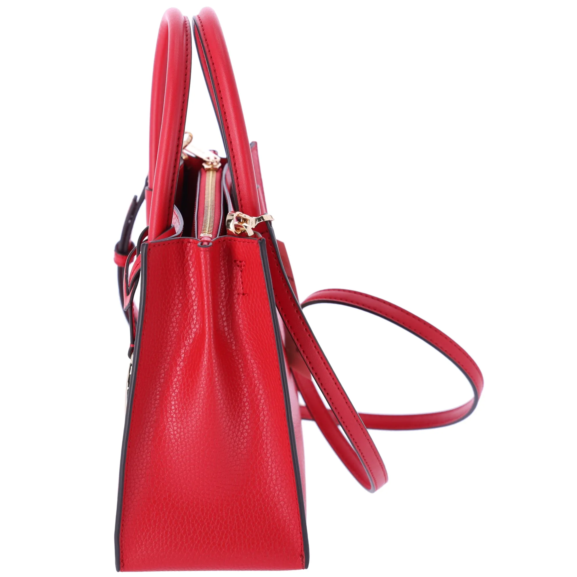 Michael Kors Mercer Medium Bright Red Pebble Leather Messenger Crossbody sold by Gaby's Bags product image thumbnail 3