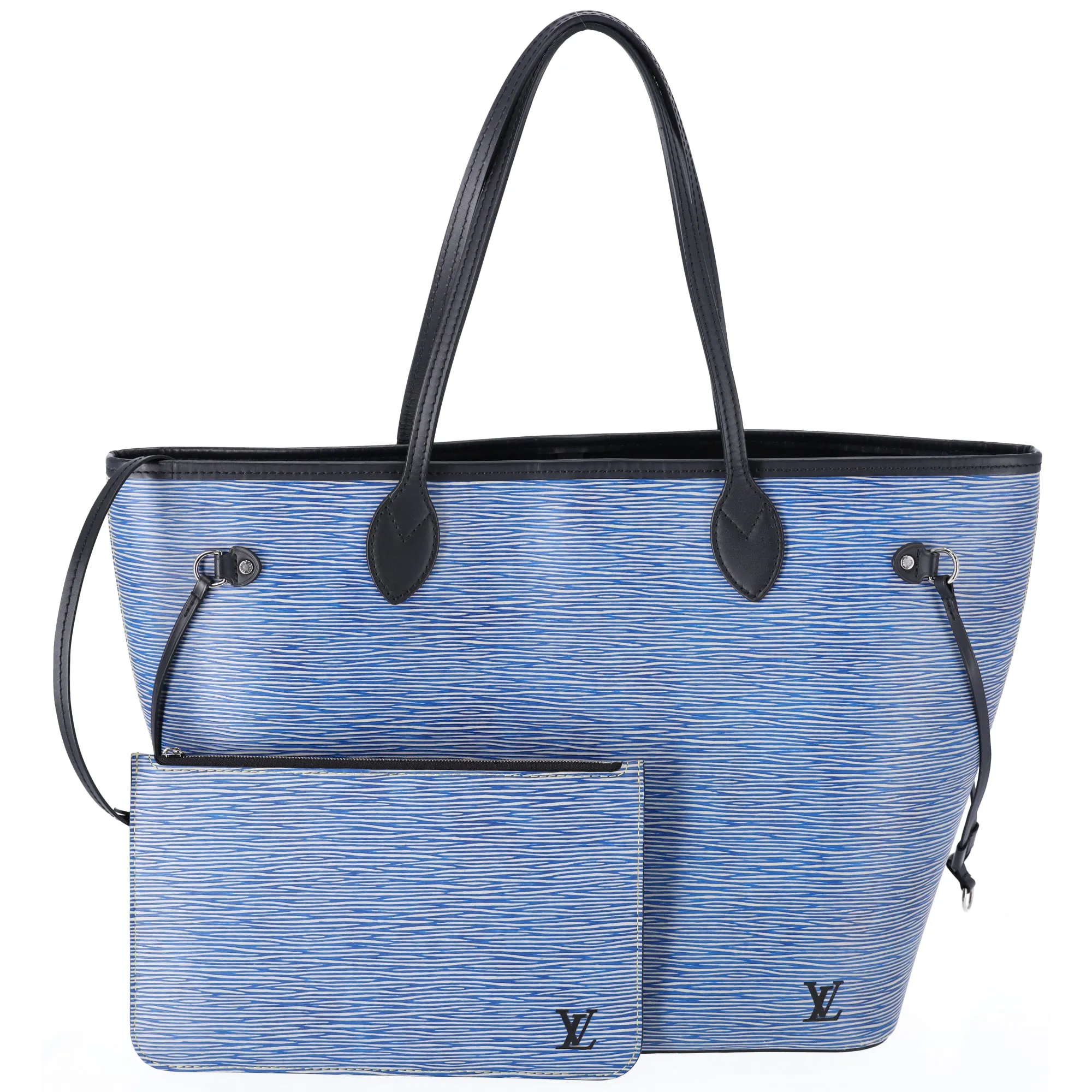 Louis Vuitton Neverfull MM Epi Leather Denim Blue Tote Bag M51053 sold by Gaby's Bags