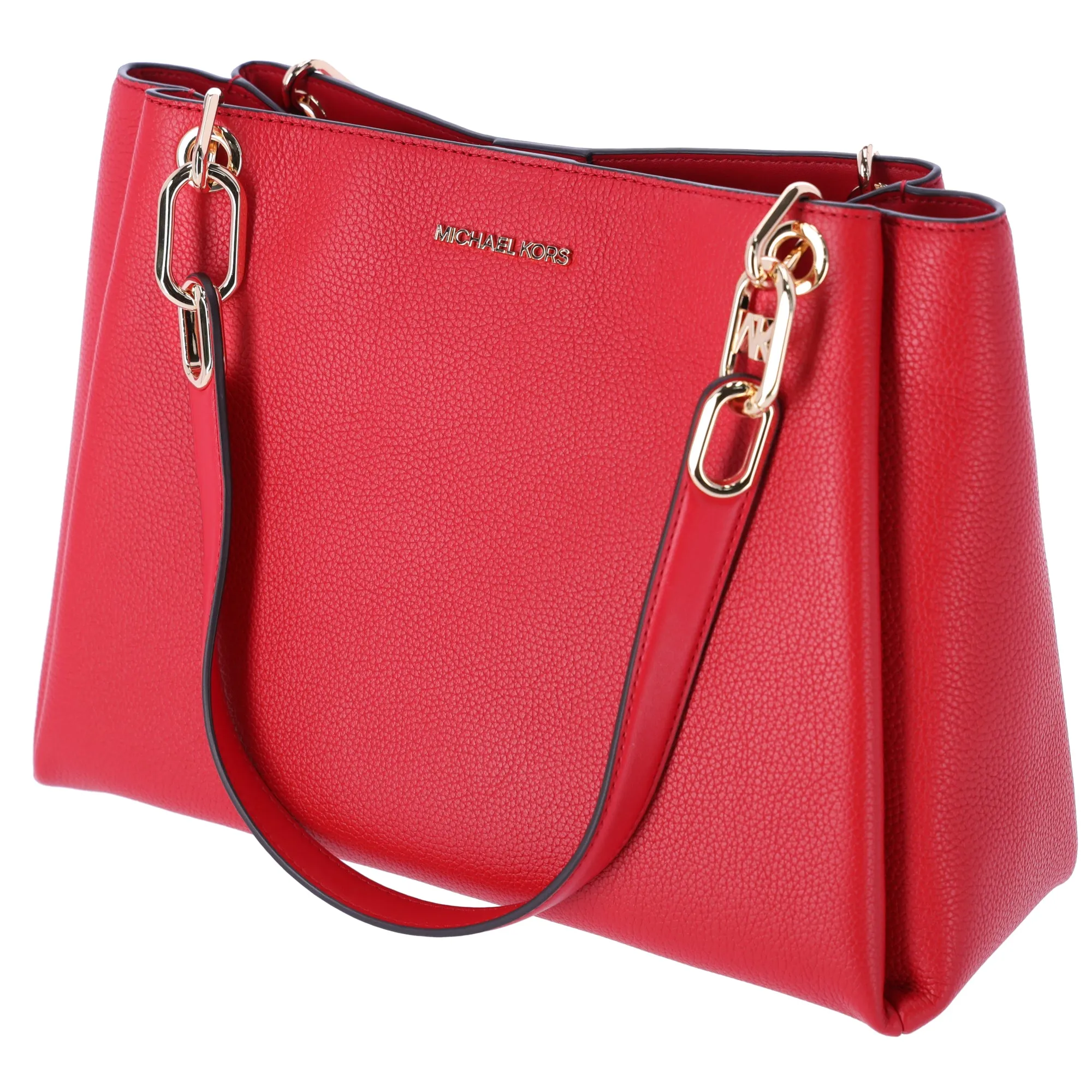 Michael Kors Trisha Large Triple Gusset Compartment Shoulder Tote Bright Red sold by Gaby's Bags