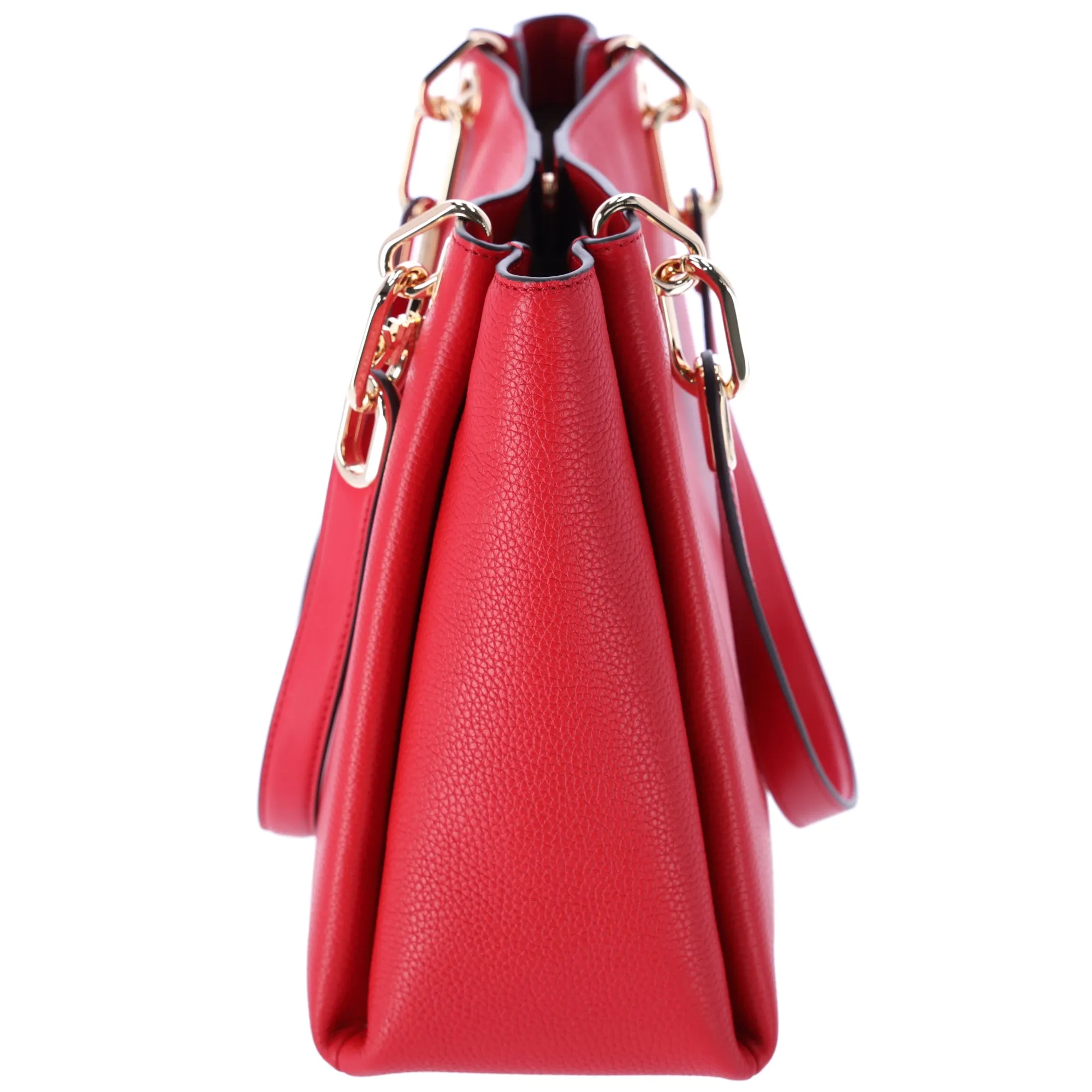 Michael Kors Trisha Large Triple Gusset Compartment Shoulder Tote Bright Red sold by Gaby's Bags product image thumbnail 2