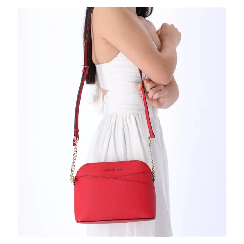Michael Kors JetSet Travel Medium Dome Crossbody Bag BrightRed Leather sold by Gaby's Bags
