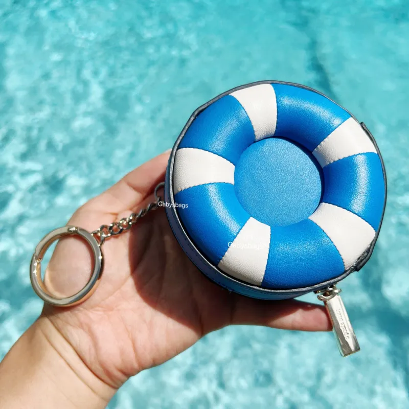 Kate Spade Other Splash Pool Float Key Ring Coin Case K7159 Blue White Multi sold by Gaby's Bags