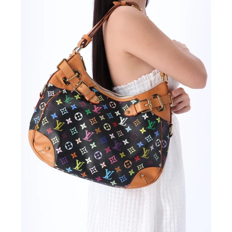Louis Vuitton Greta Shoulder Bag M40196 Monogram Multicolor Black sold by Gaby's Bags