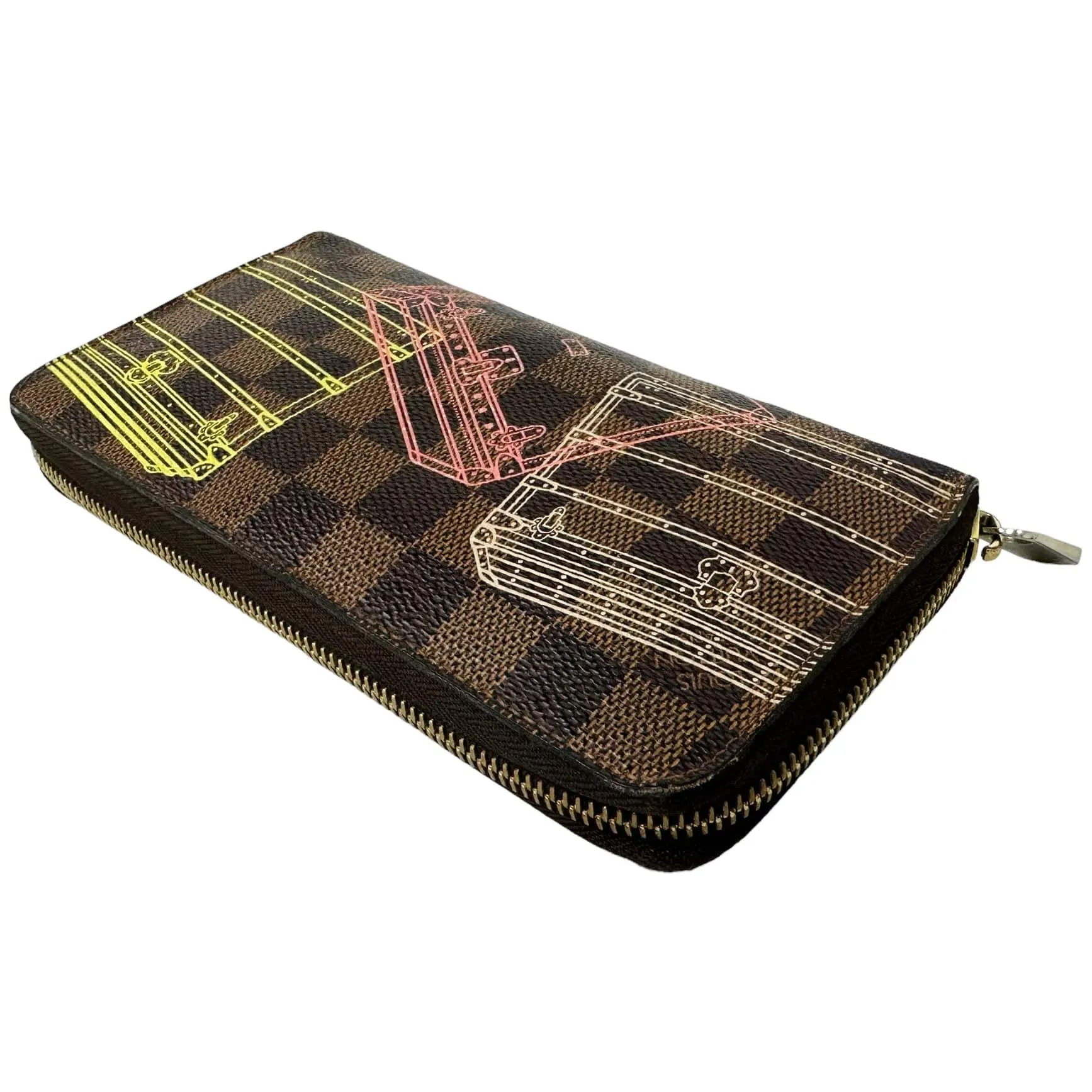 Louis Vuitton N63026 Brown Damier Tiger Illustration Zipper Round Wallet sold by Gaby's Bags product image thumbnail 3