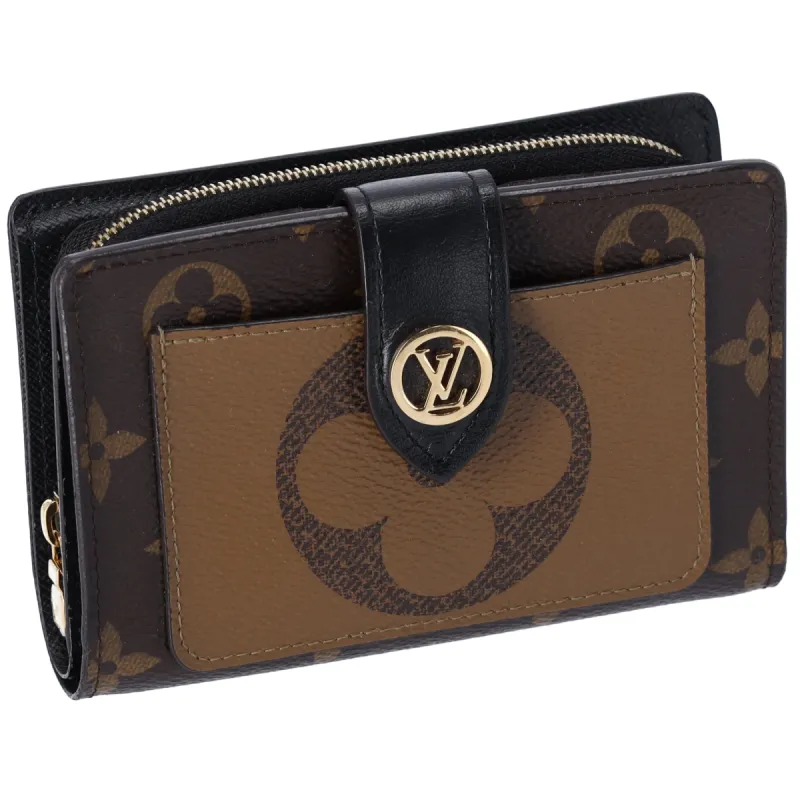 Louis Vuitton Juliette Compact Bifold Wallet Giant Reverse Monogram Brown M69432 sold by Gaby's Bags