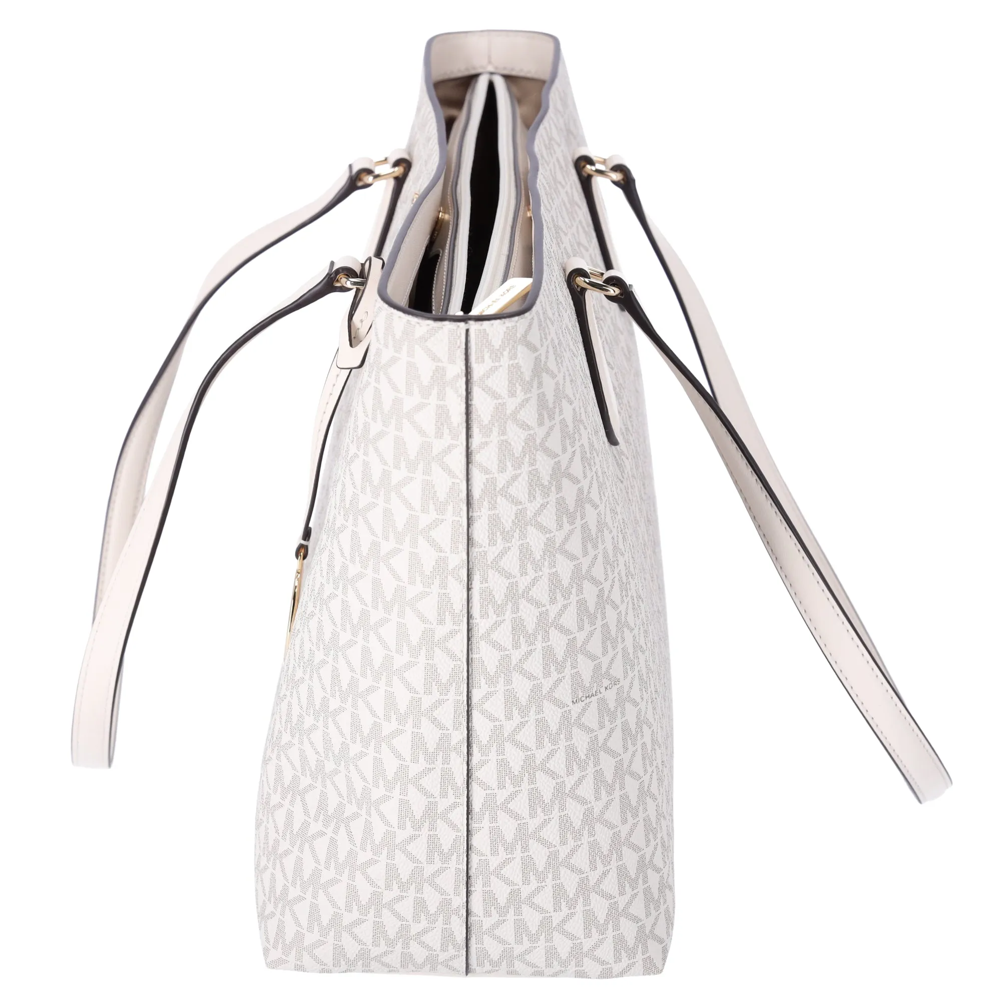 Michael Kors Sheila Large Vegan Multi Functional Tote Bag Light Cream MK sold by Gaby's Bags product image thumbnail 2
