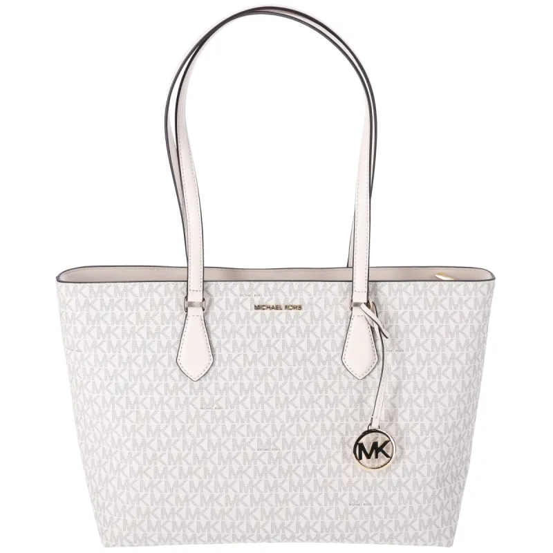 Michael Kors Sheila Large Vegan Multi Functional Tote Bag Light Cream MK sold by Gaby's Bags