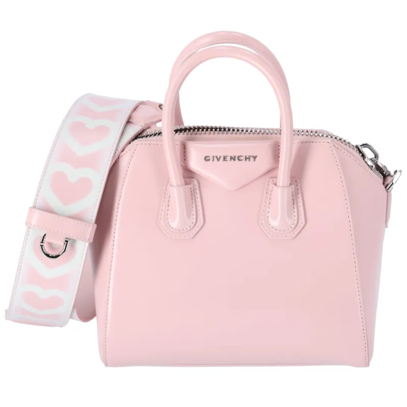 GIVENCHY Box Calfskin Mini Heart Antigona Top Handle Bag Blush Pink Limited sold by Gaby's Bags