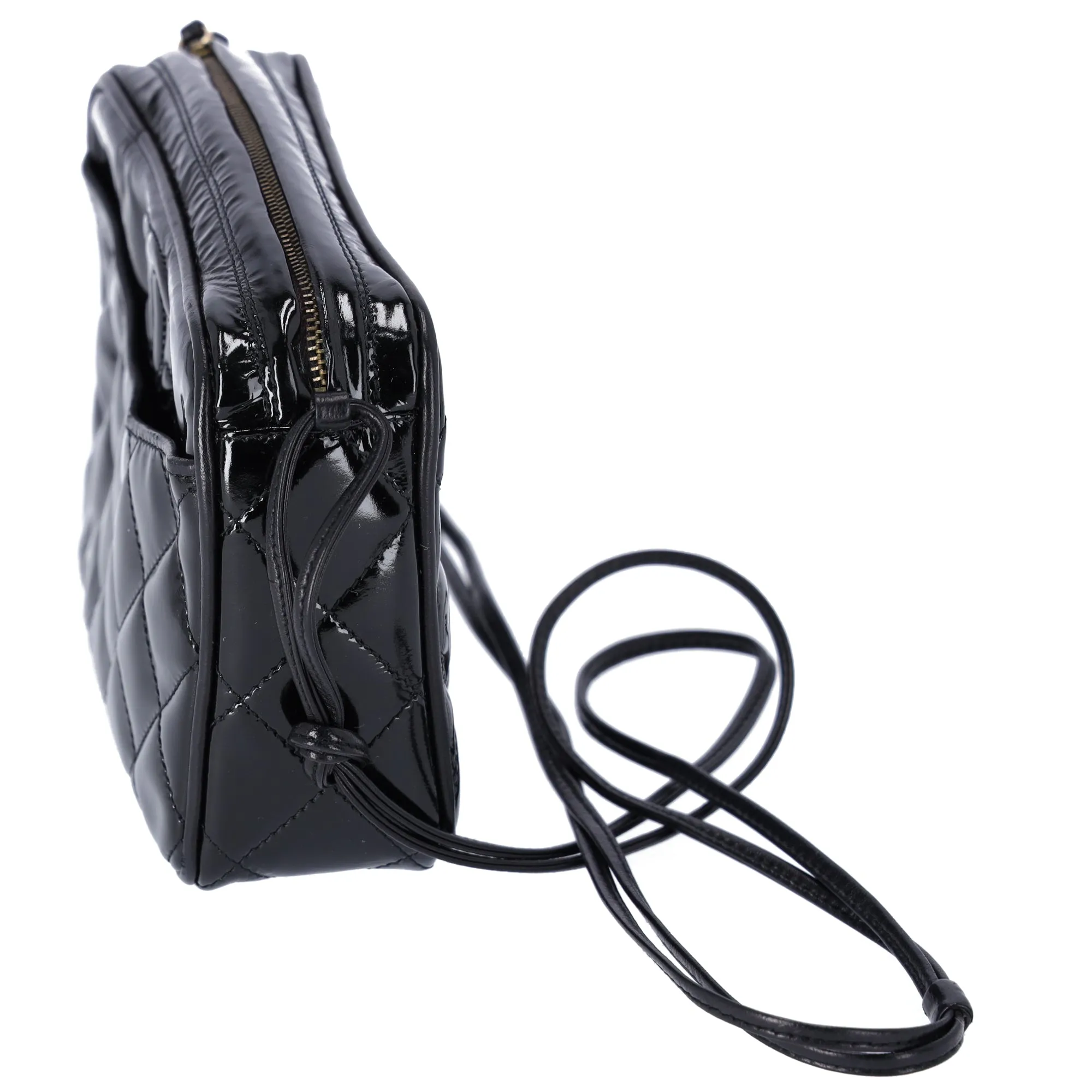 CHANEL CC Patent Leather Camera Bag Crossbpdy Black sold by Gaby's Bags product image thumbnail 3