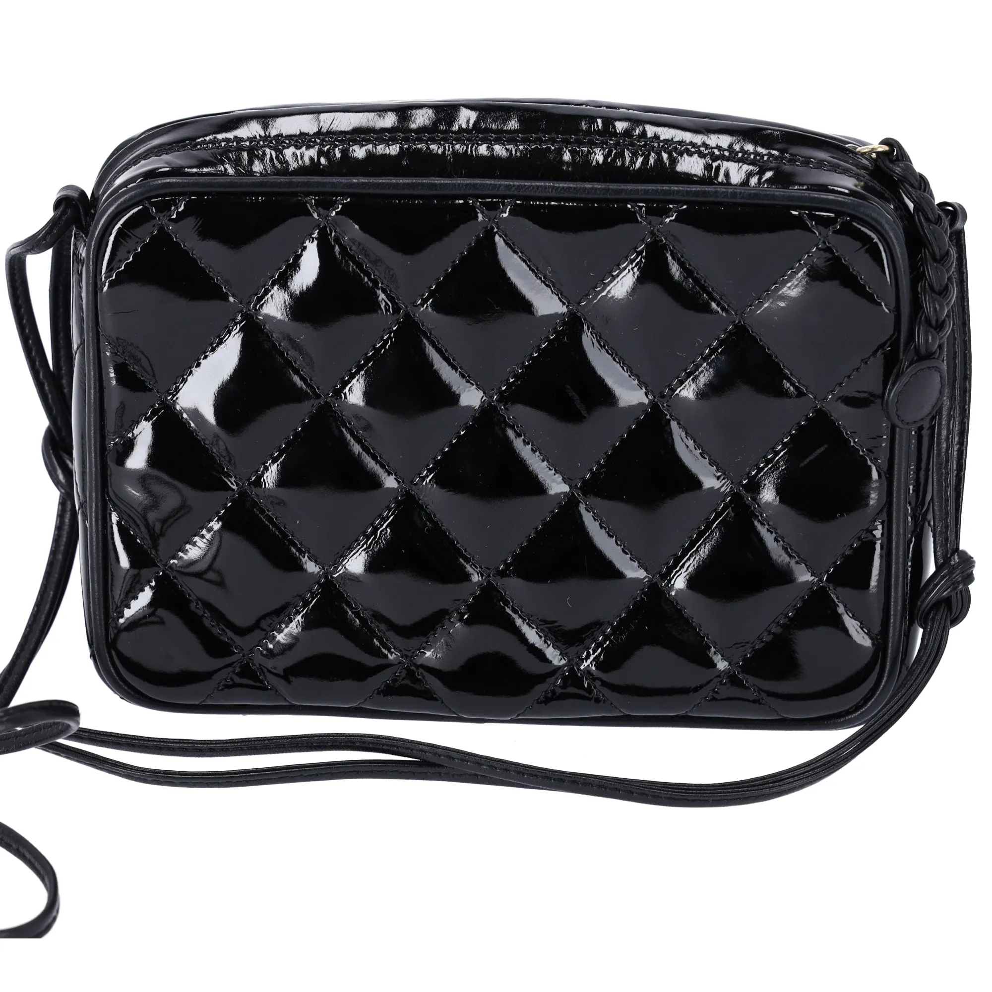 CHANEL CC Patent Leather Camera Bag Crossbpdy Black sold by Gaby's Bags product image thumbnail 4