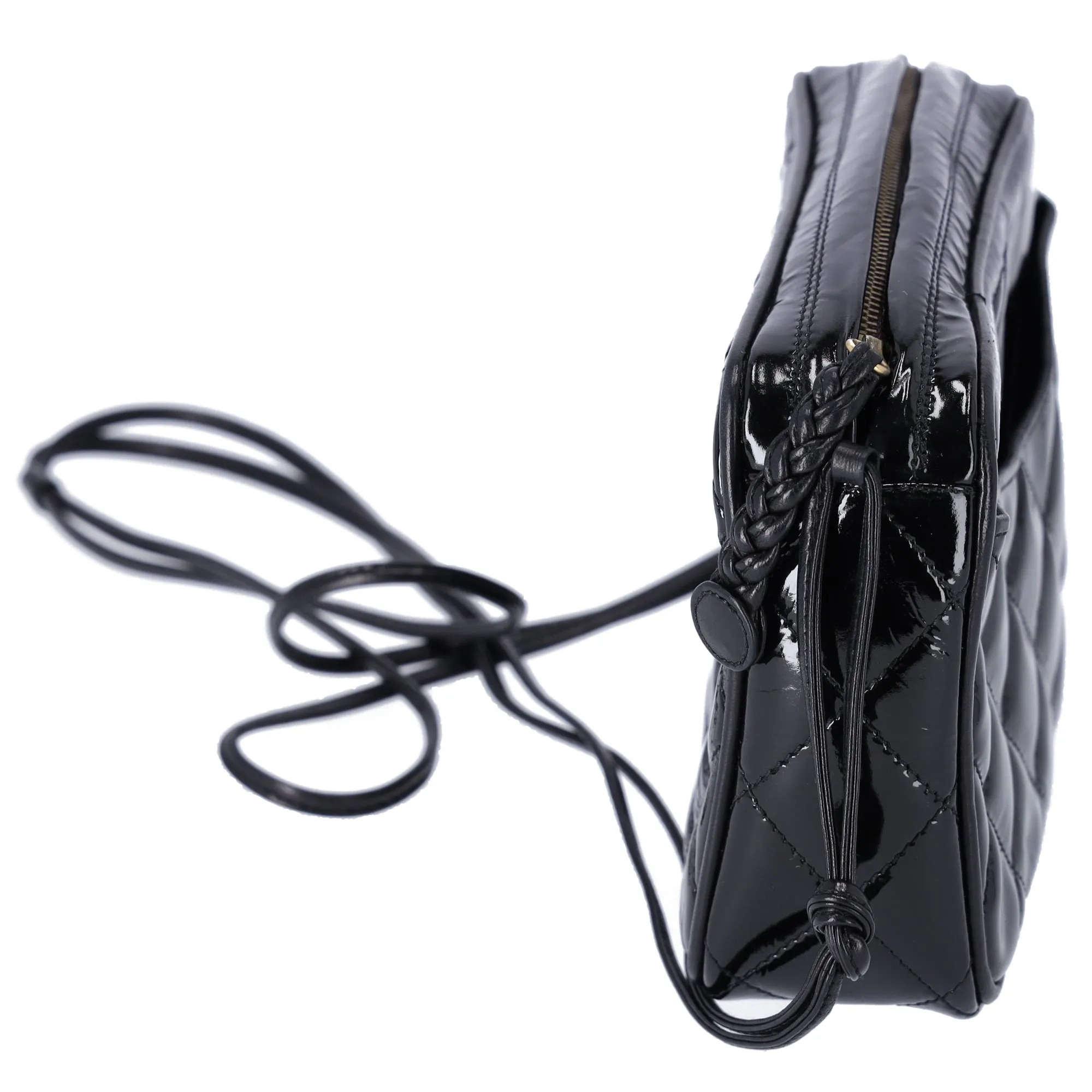 CHANEL CC Patent Leather Camera Bag Crossbpdy Black sold by Gaby's Bags product image thumbnail 5