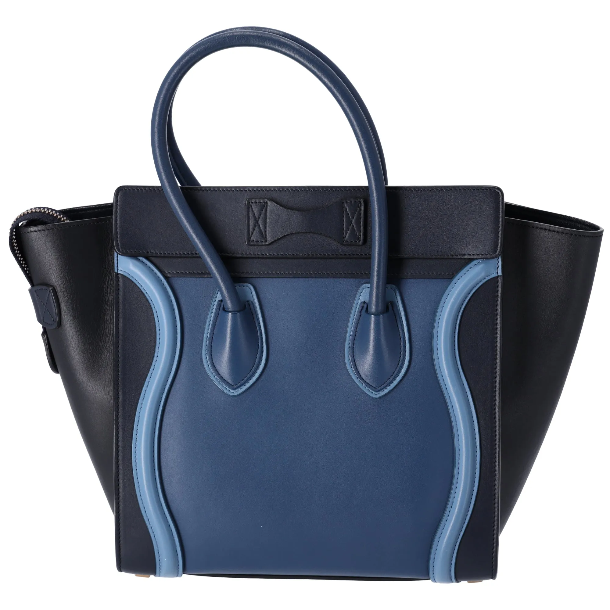 CELINE Luggage Micro Shopper Handbag Dark Navy Navy Blue Smooth Leather sold by Gaby's Bags product image thumbnail 4