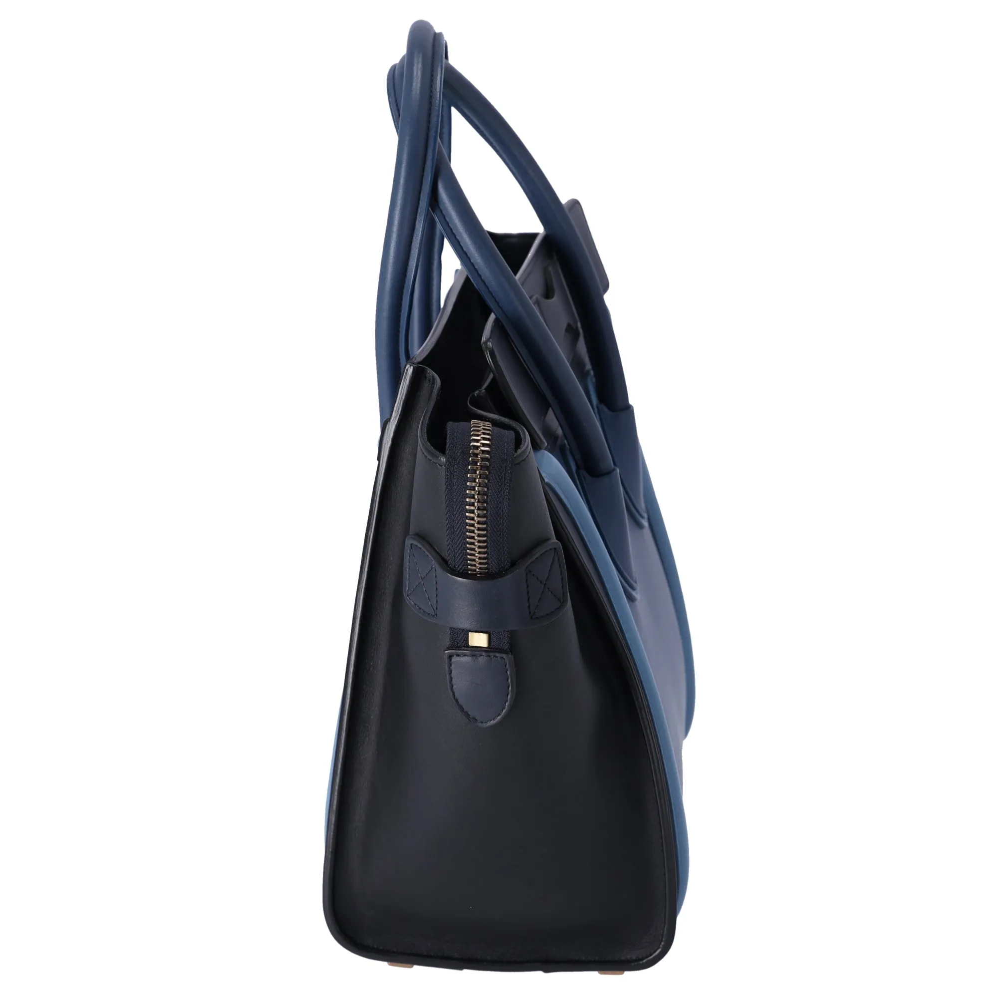 CELINE Luggage Micro Shopper Handbag Dark Navy Navy Blue Smooth Leather sold by Gaby's Bags product image thumbnail 3