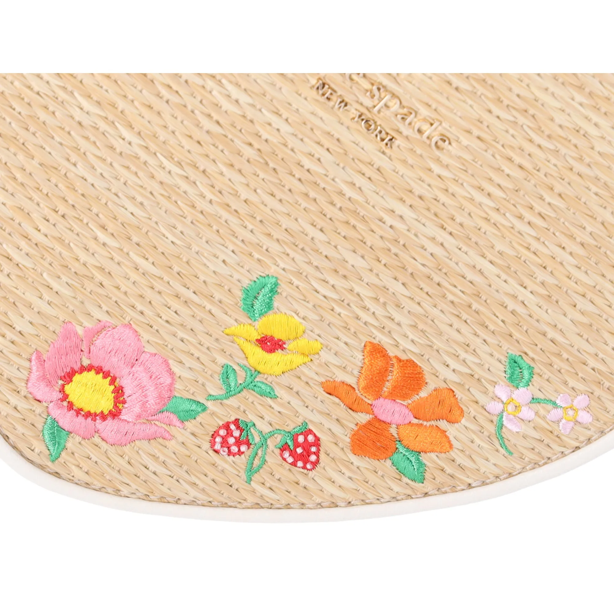 Kate Spade Love Shack Rattan Heart Purse Flowers Embroidered Meringue Multi sold by Gaby's Bags product image thumbnail 4