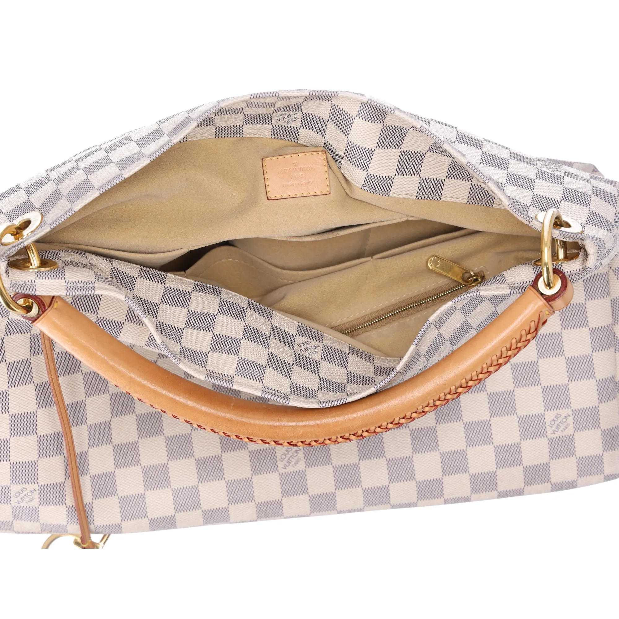 Louis Vuitton Artsy MM Medium Hobo Shoulder Tote N41174 Azur Damier sold by Gaby's Bags product image thumbnail 4