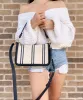 Kate Spade Hudson Striped Canvas Medium Convertible Crossbody Blue Beige sold by Gaby's Bags