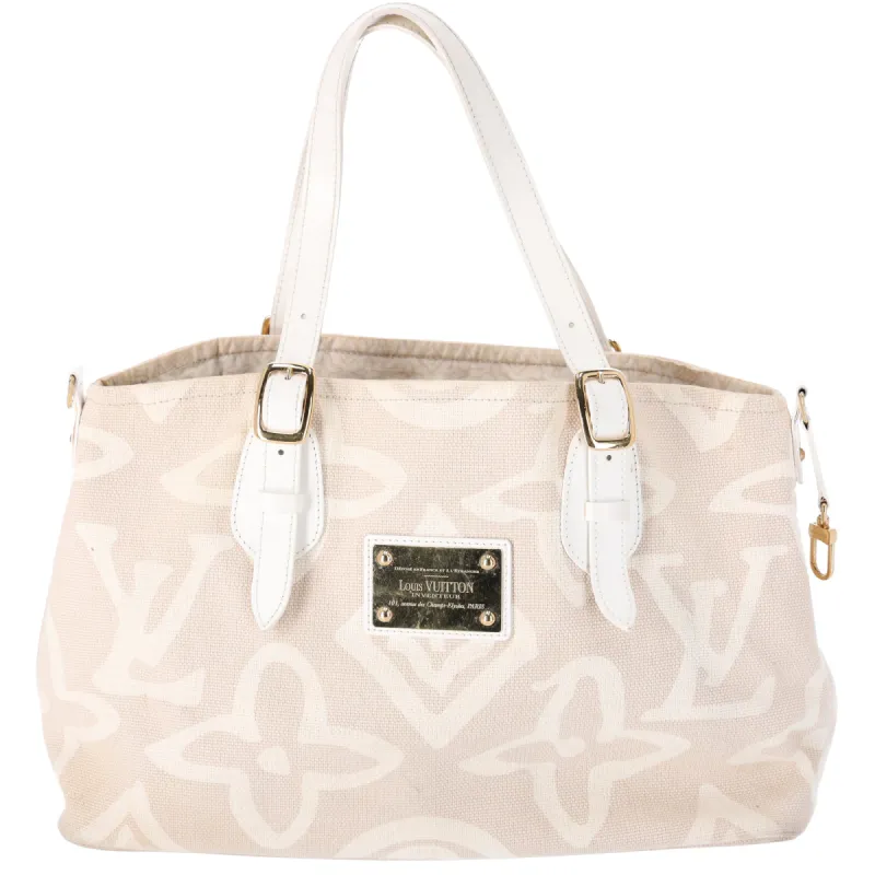 Louis Vuitton M95674 Tahitienne PM Sable Tahitienne Tote Bag Beige Canvas sold by Gaby's Bags