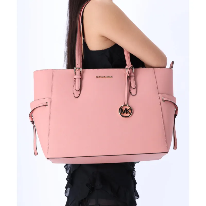 Michael Kors Gilly Drawstring Large Top Zip Tote Primrose Pink Saffiano Leather sold by Gaby's Bags