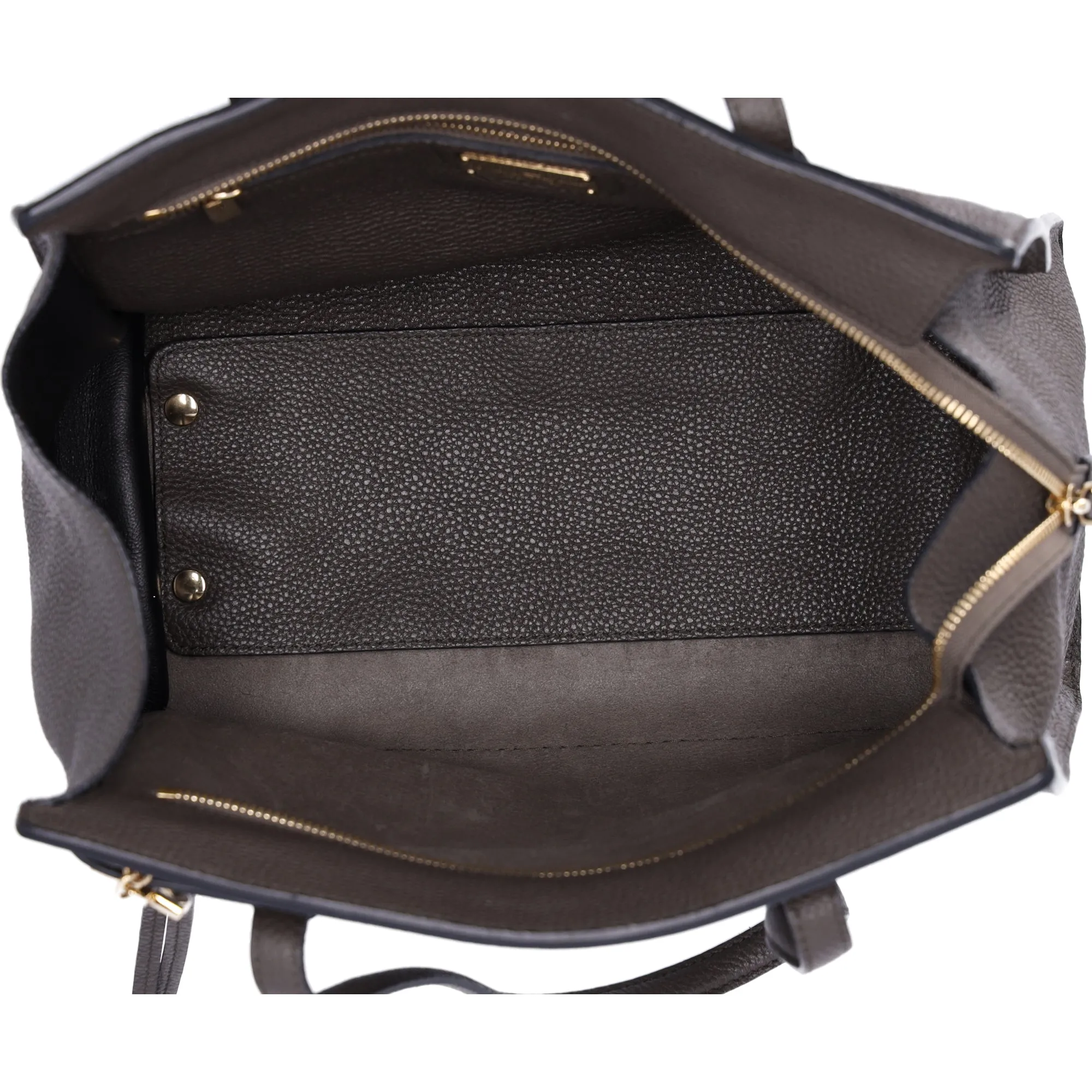 Salvatore Ferragamo Amy Medium Top Zip Shoulder Tote Bag Leather Dark Gray sold by Gaby's Bags product image thumbnail 4