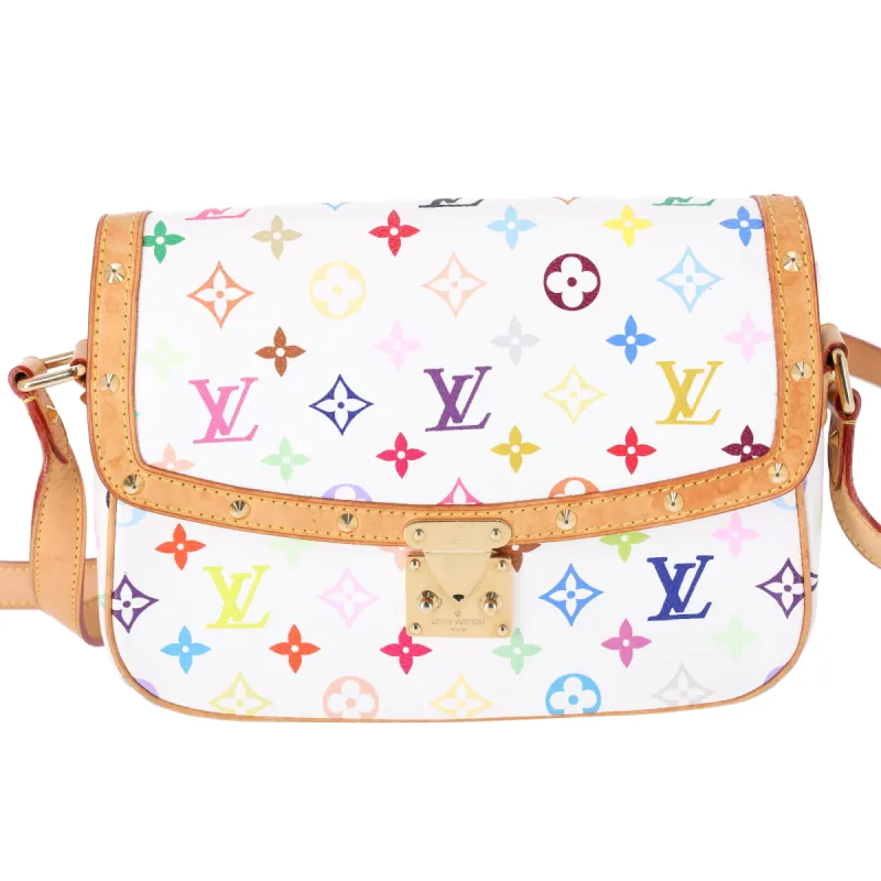 Louis Vuitton Takashi Murakami Monogram Multicolor Sologne White Crossbody sold by Gaby's Bags