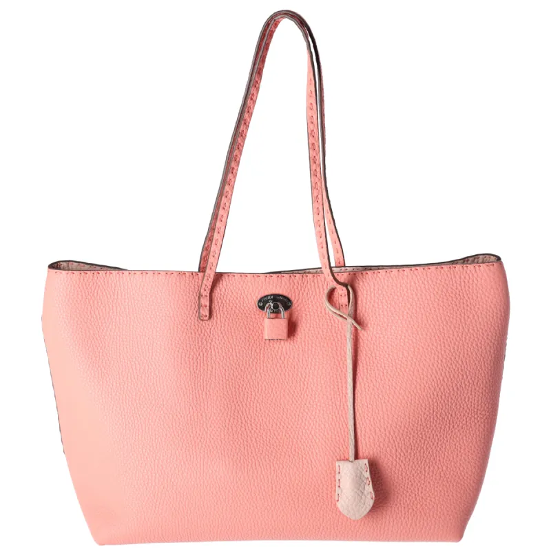 Fendi Selleria Carla Tote Leather Small Pink 18939823 Pebble Leather sold by Gaby's Bags