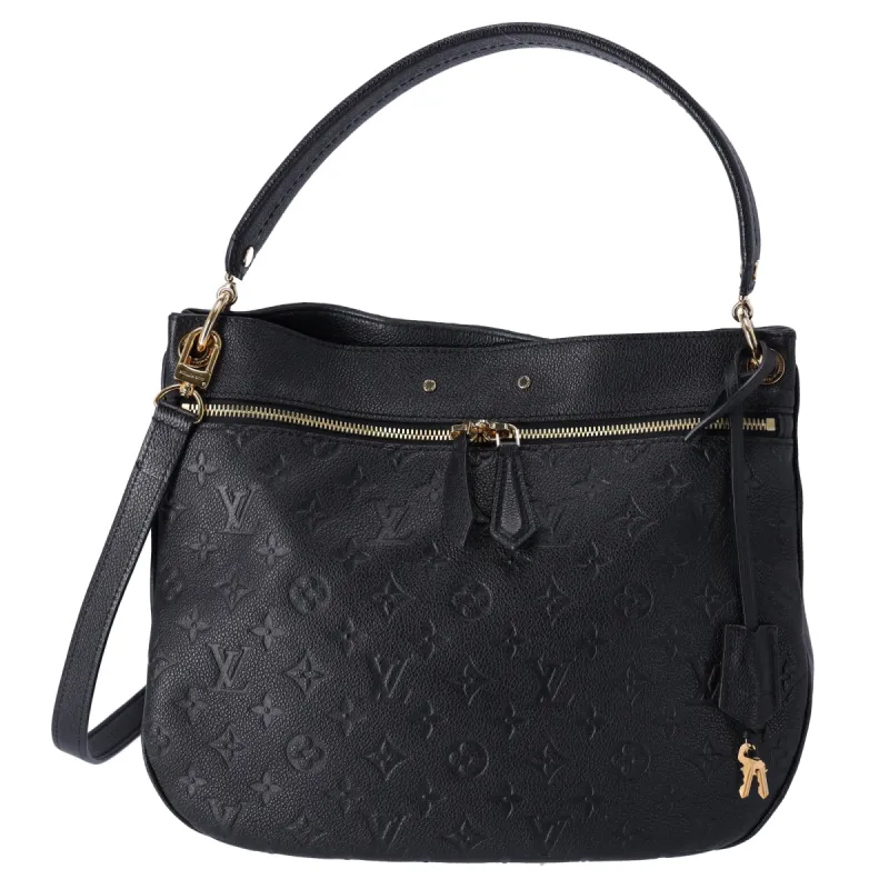 Louis Vuitton Monogram Empreinte Spontini Shoulder Bag Hobo Black M42819 sold by Gaby's Bags