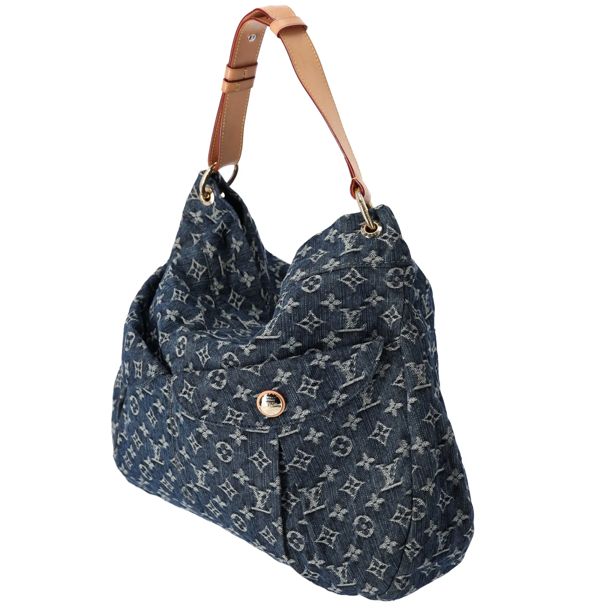 Louis Vuitton Daily GM Monogram Denim Shoulder Bag M40493 Gris Blue Monogram Denim Canvas sold by Gaby's Bags product image thumbnail 3