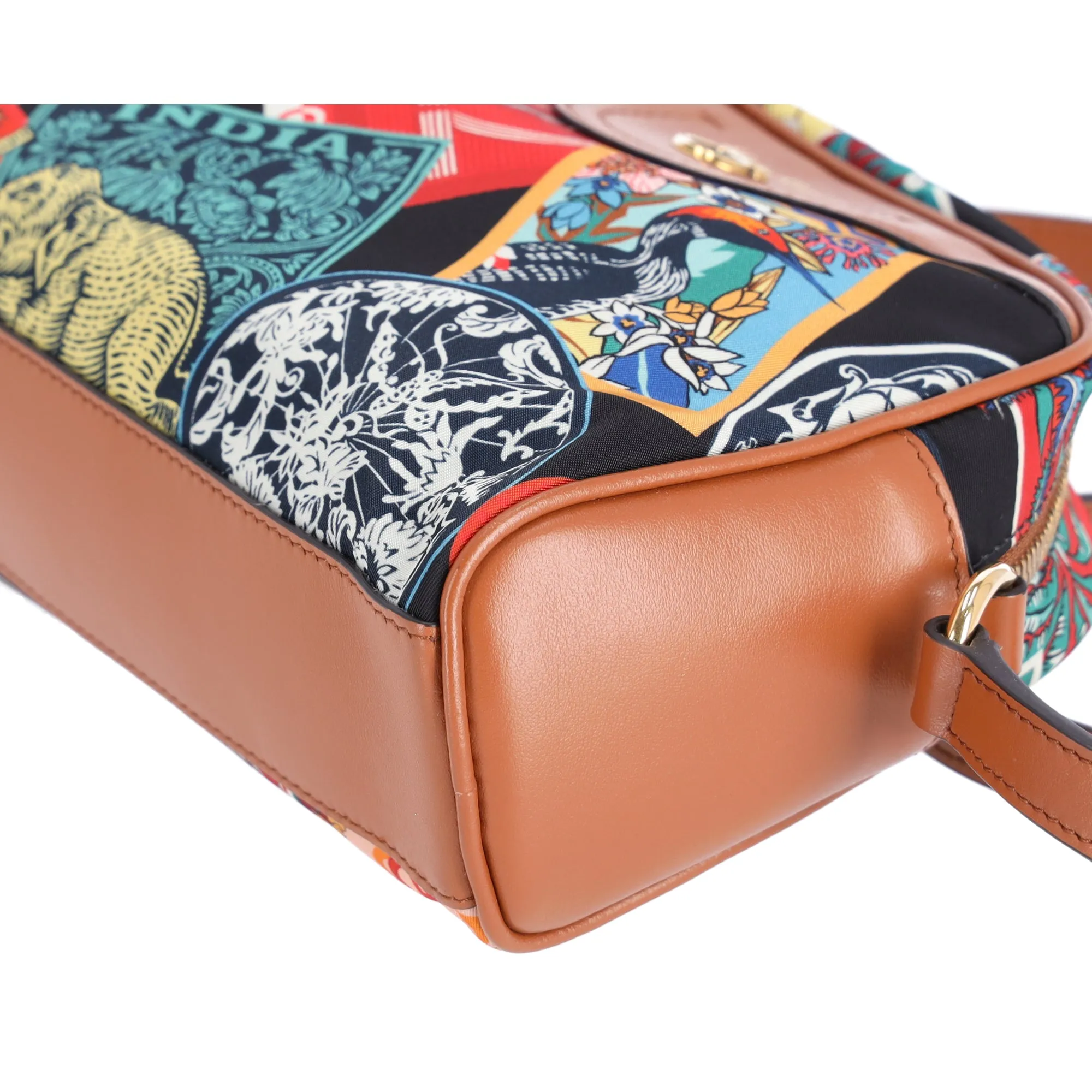 Salvatore Ferragamo Gancini Shoulder Bag Black Brown Multi Nylon sold by Gaby's Bags product image thumbnail 5