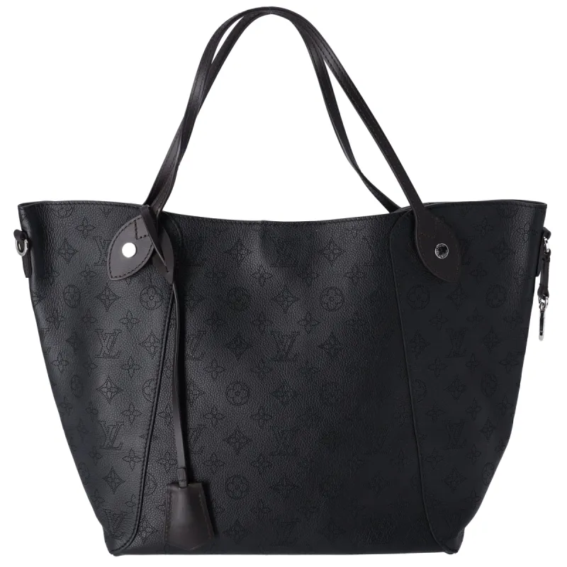 Louis Vuitton Hina MM Mahina Monogram Medium Tote Bag M54354 Noir Black sold by Gaby's Bags
