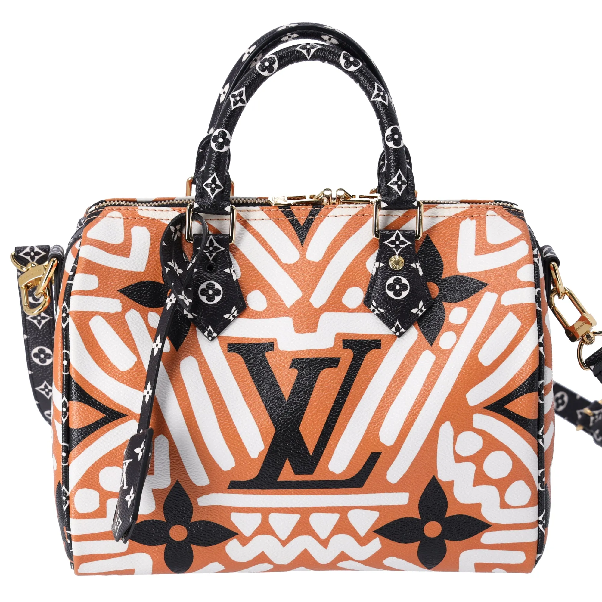 Louis Vuitton Speedy Bandouliere 25 Satchel Bag Creme Caramel Clafoutis Graphic sold by Gaby's Bags