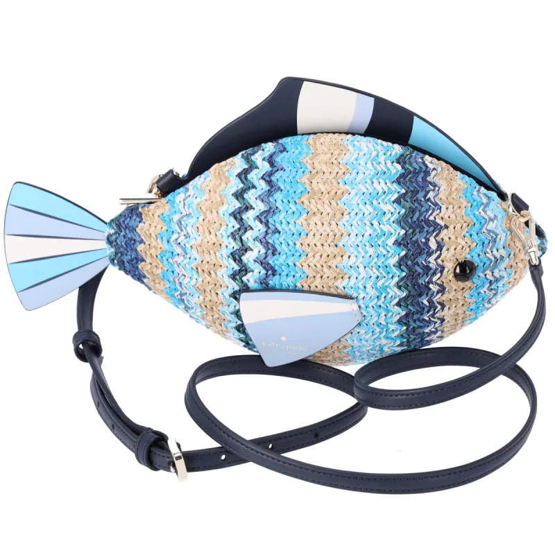 Kate Spade KG739 What A Catch 3D Fish Crossbody Novelty Blue Multi sold by Gaby's Bags
