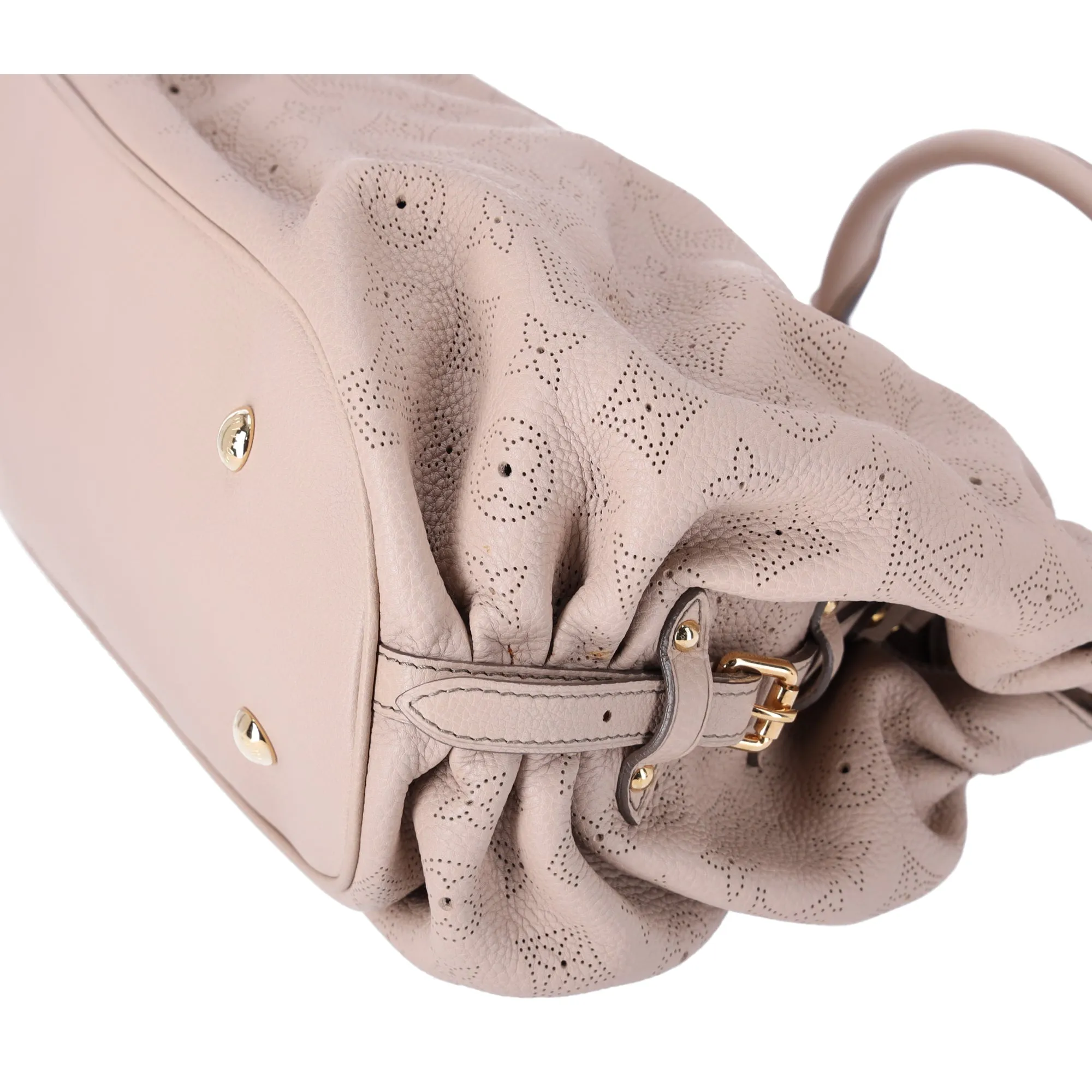 Louis Vuitton Mahina Monogram Hobo Tote Handbag M93503 Coquille Beige Leather sold by Gaby's Bags product image thumbnail 5