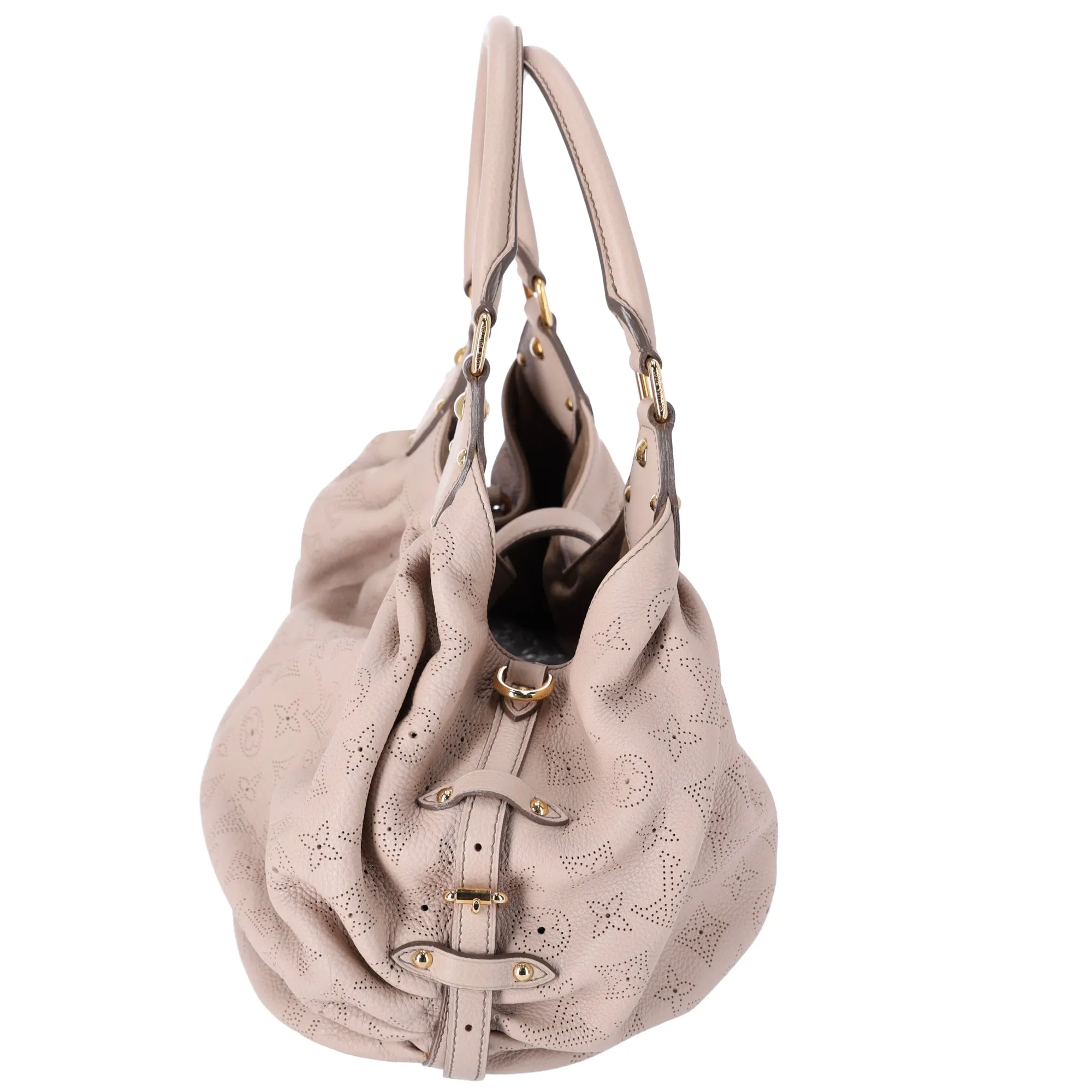 Louis Vuitton Mahina Monogram Hobo Tote Handbag M93503 Coquille Beige Leather sold by Gaby's Bags product image thumbnail 2