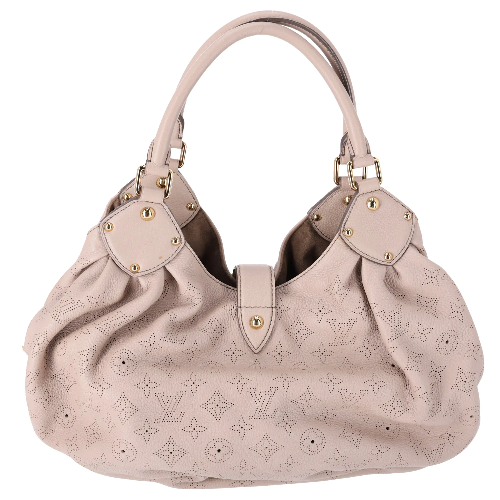 Louis Vuitton Mahina Monogram Hobo Tote Handbag M93503 Coquille Beige Leather sold by Gaby's Bags product image thumbnail 3
