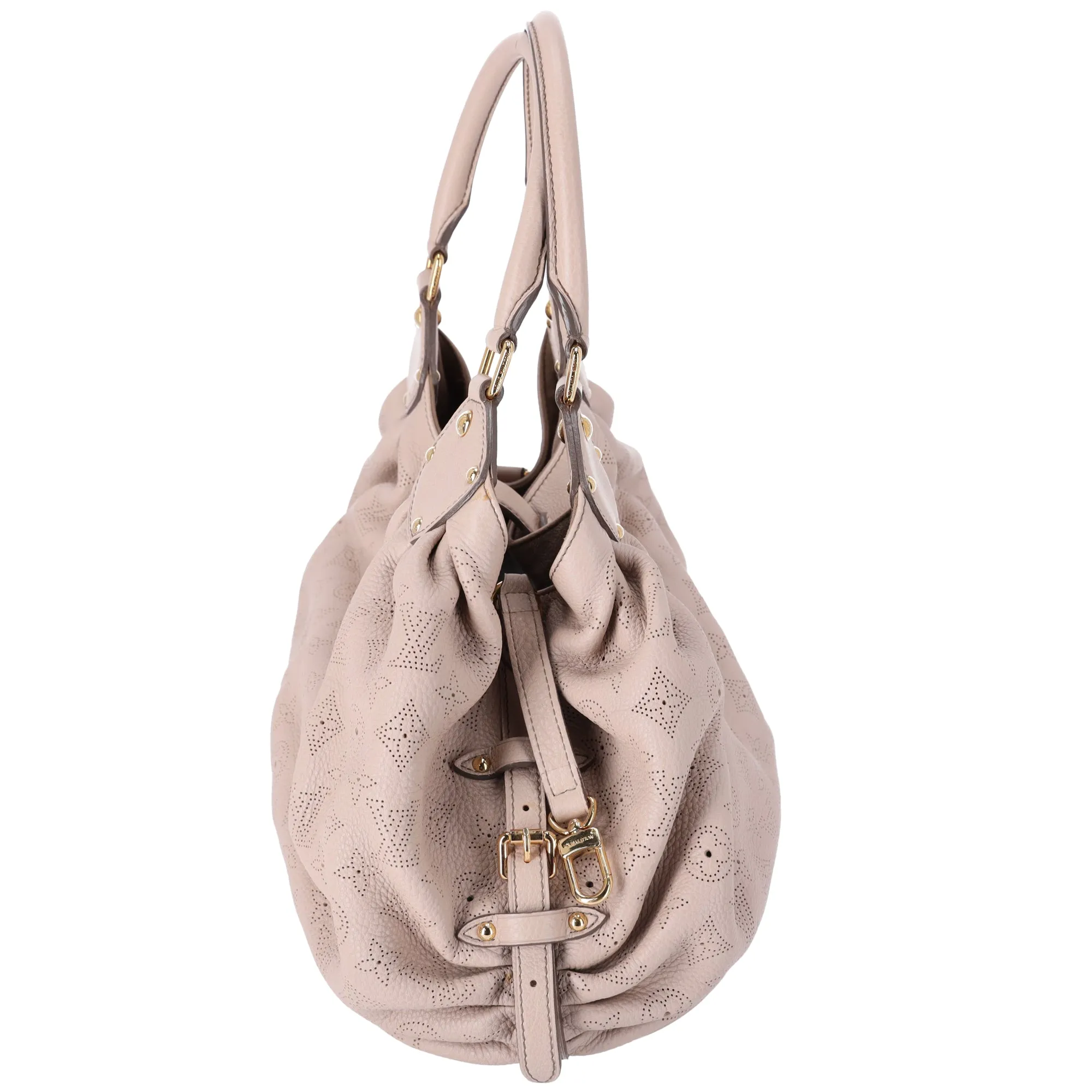 Louis Vuitton Mahina Monogram Hobo Tote Handbag M93503 Coquille Beige Leather sold by Gaby's Bags product image thumbnail 4
