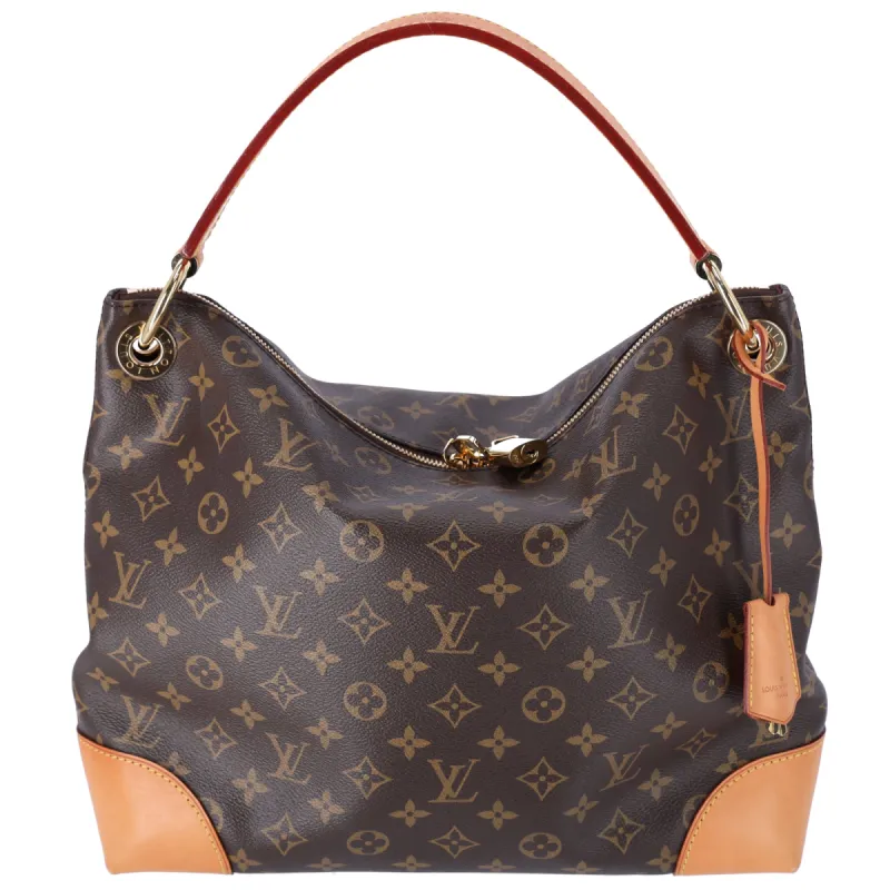 Louis Vuitton Berri PM Monogram Shoulder Bag Hobo M41623 Brown sold by Gaby's Bags