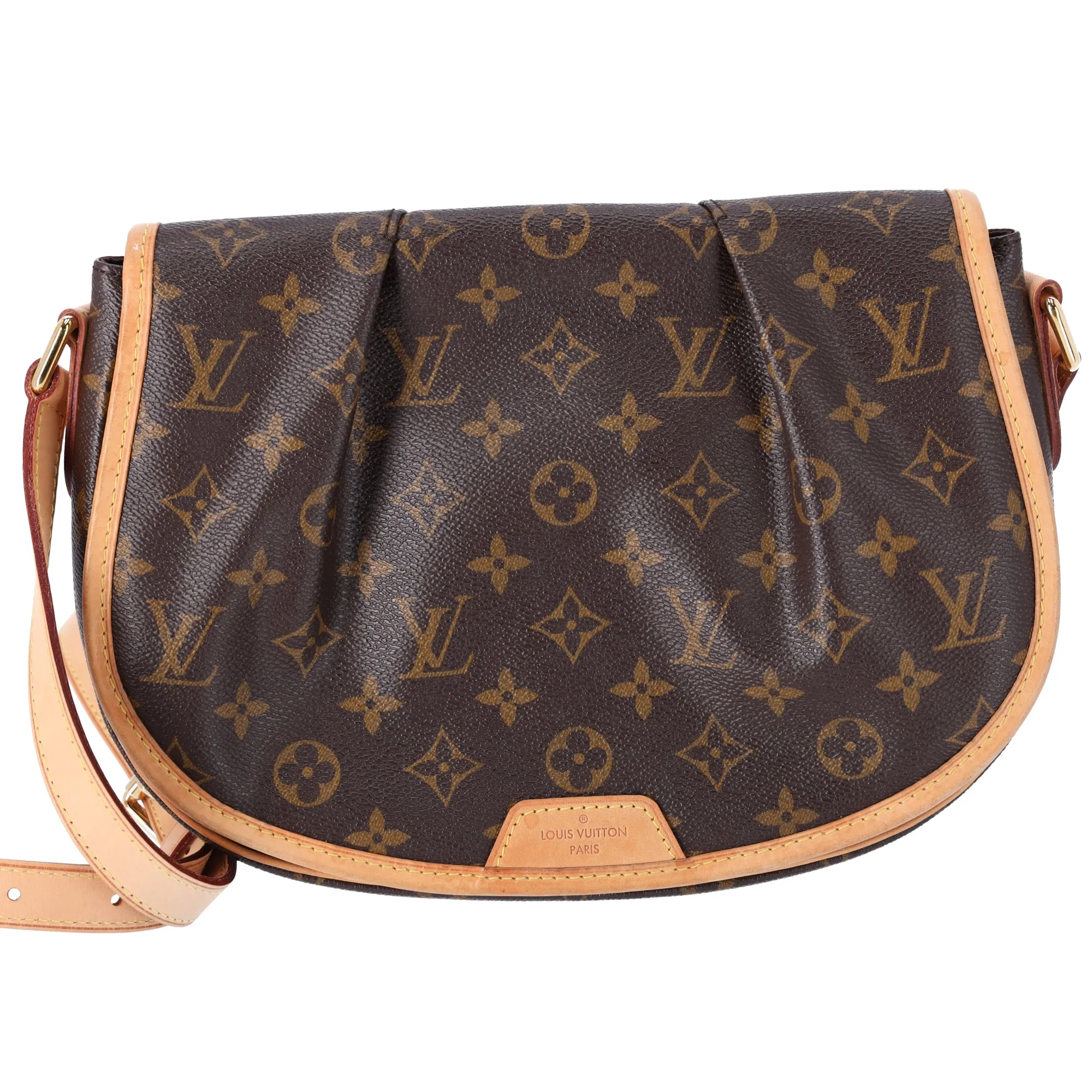 Louis Vuitton Monogram Menilmontant PM Canvas Leather Shoulder Bag Brown M40474 sold by Gaby's Bags
