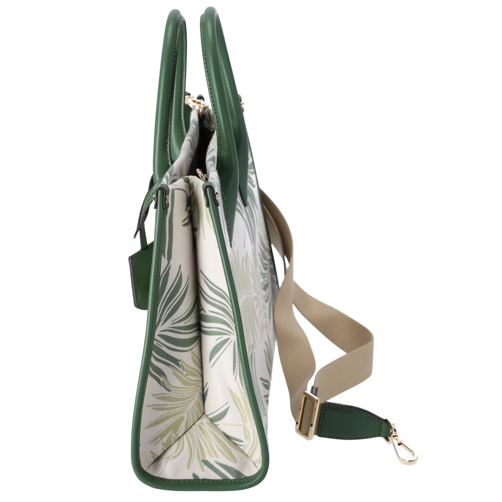 Michael Kors Mirella Medium East West Tote Fern Green multi Palm Tree Leaves sold by Gaby's Bags product image thumbnail 3