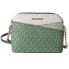 Michael Kors Jet Set Travel Dome Crossbody Bag Signature Fern Green Multi MK sold by Gaby's Bags