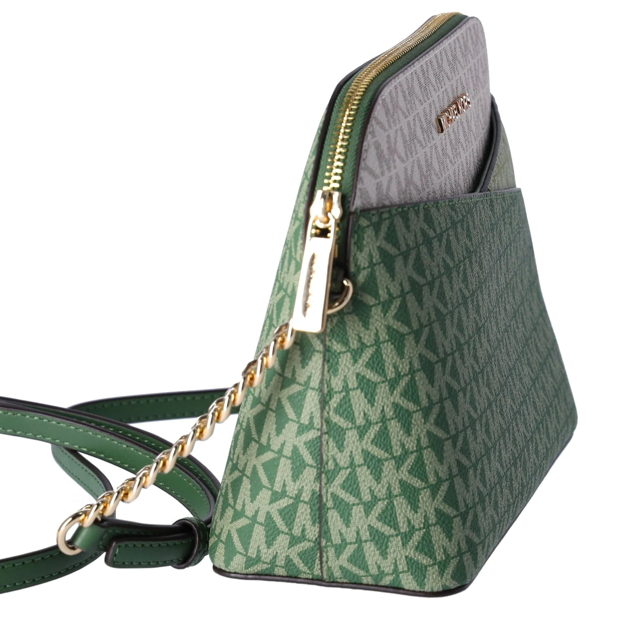 Michael Kors Jet Set Travel Dome Crossbody Bag Signature Fern Green Multi MK sold by Gaby's Bags product image thumbnail 2