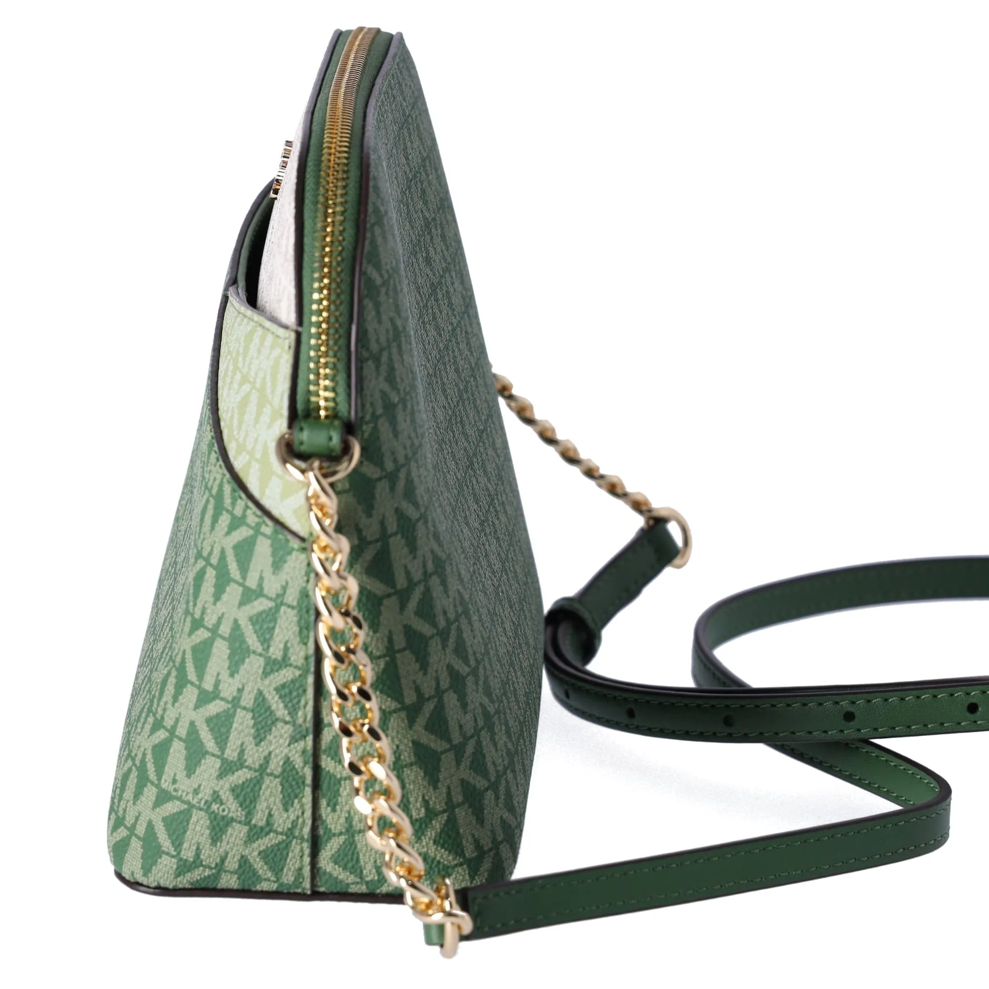 Michael Kors Jet Set Travel Dome Crossbody Bag Signature Fern Green Multi MK sold by Gaby's Bags product image thumbnail 3