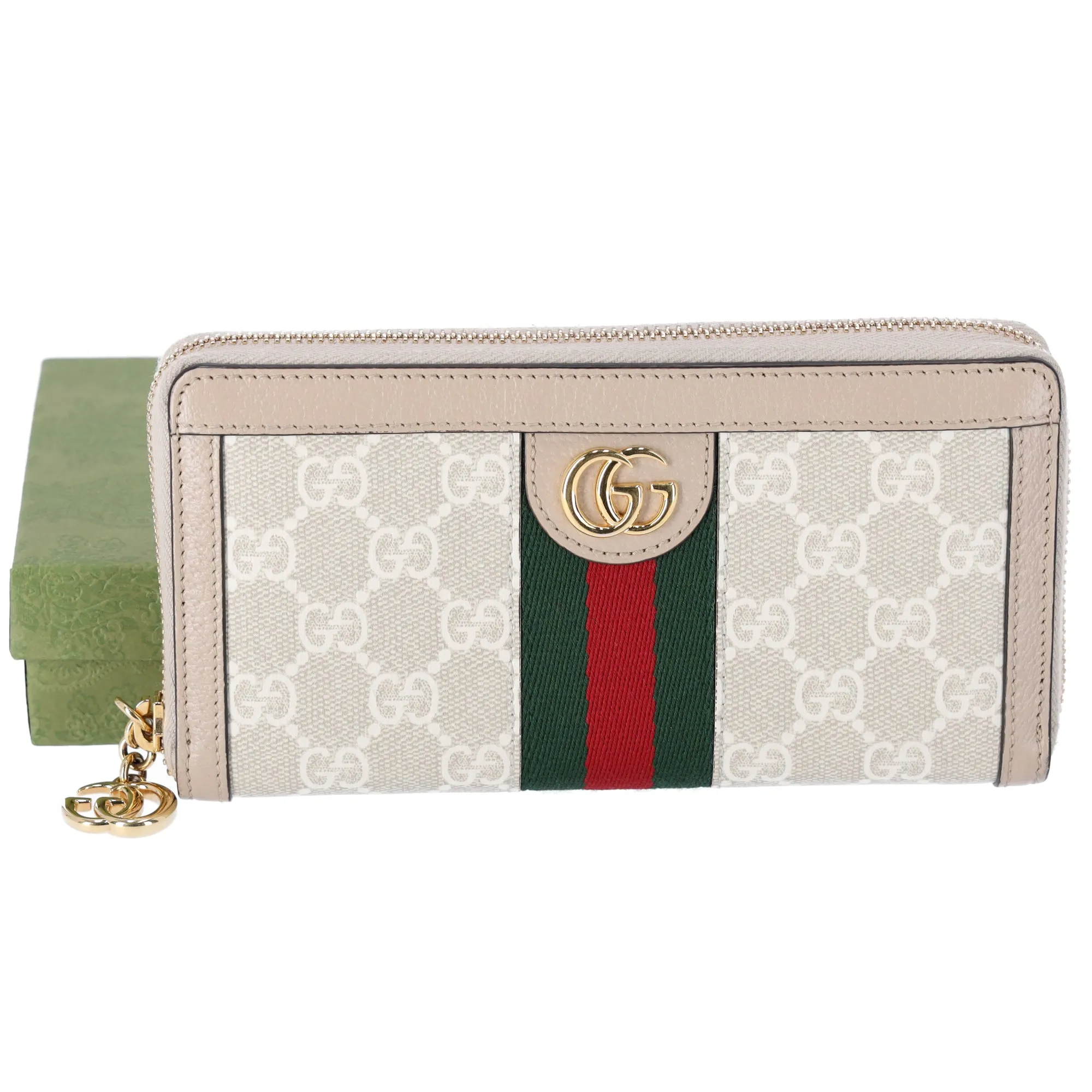 GUCCI Ophidia Long Wallet 523154 Beige PVC Leather sold by Gaby's Bags