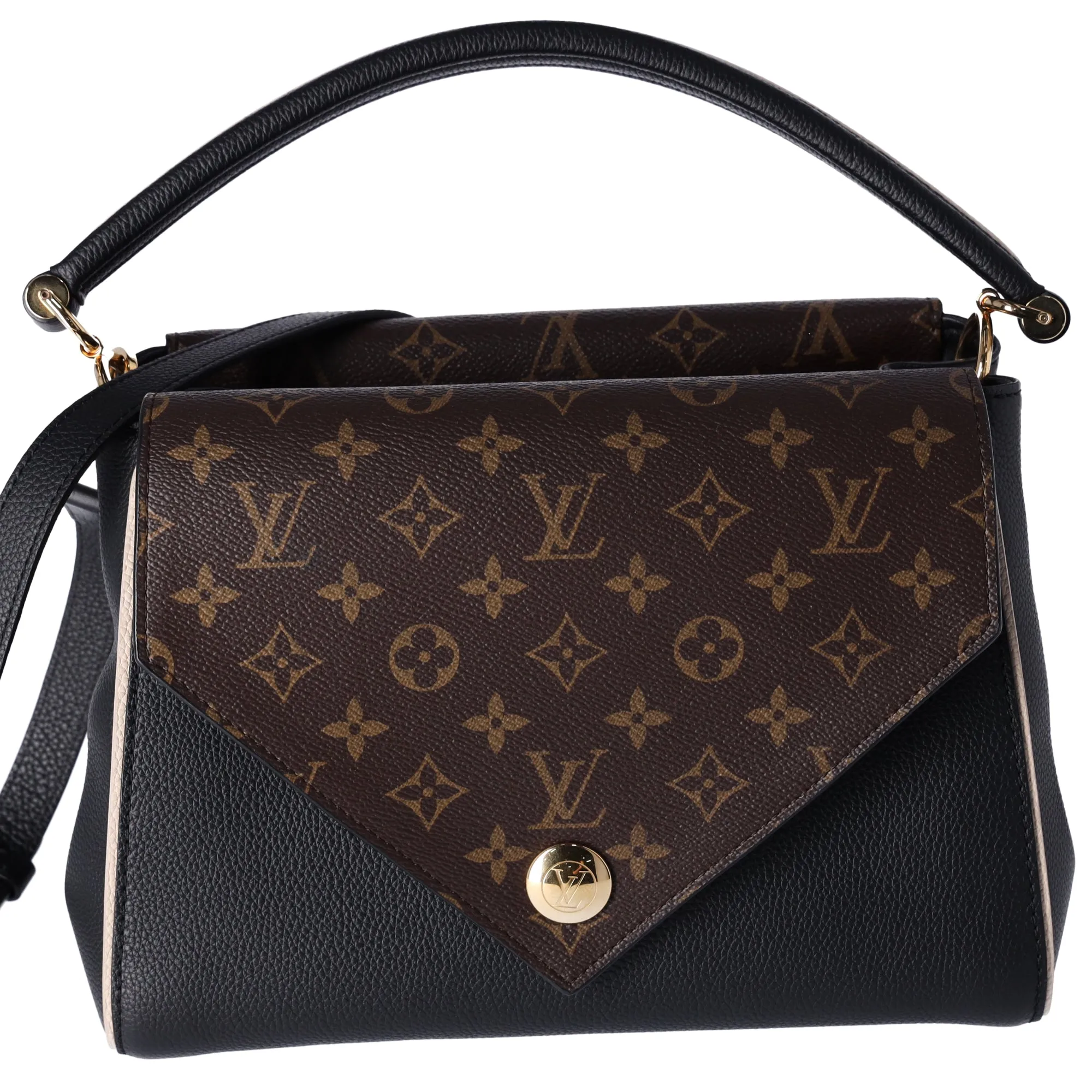 Louis Vuitton M54439 Monogram Double V Satchel Shoulder Bag Noir Black Leather sold by Gaby's Bags product image thumbnail 4