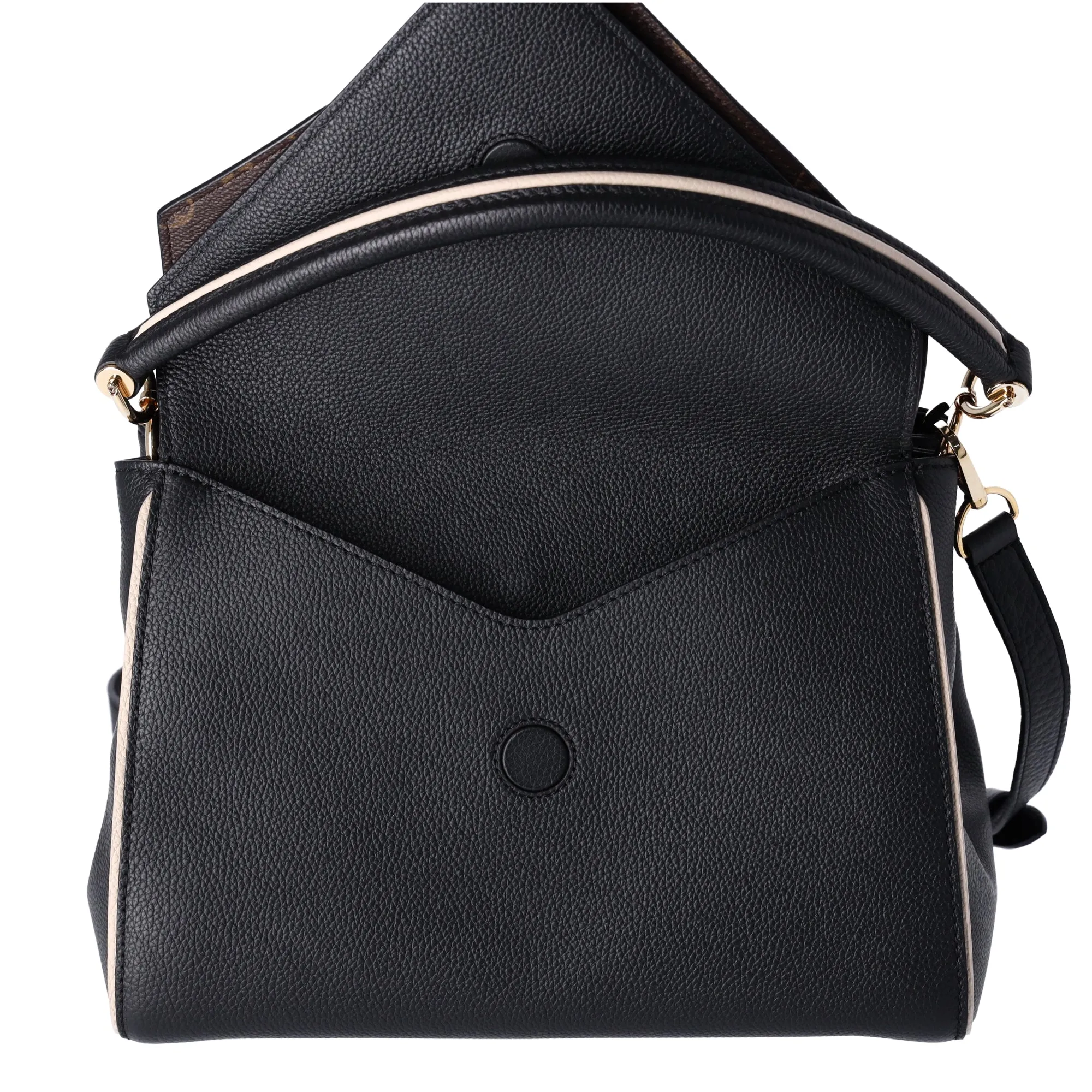 Louis Vuitton M54439 Monogram Double V Satchel Shoulder Bag Noir Black Leather sold by Gaby's Bags product image thumbnail 5