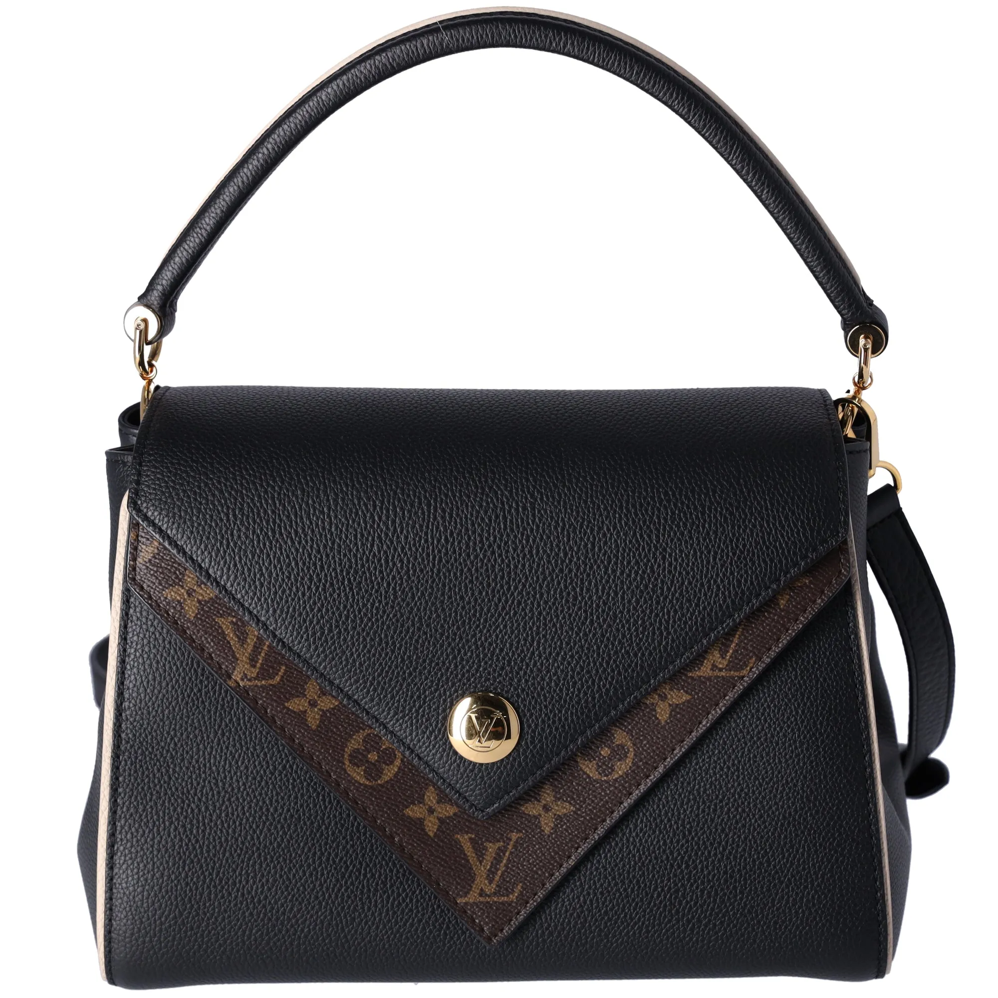 Louis Vuitton M54439 Monogram Double V Satchel Shoulder Bag Noir Black Leather sold by Gaby's Bags product image thumbnail 2