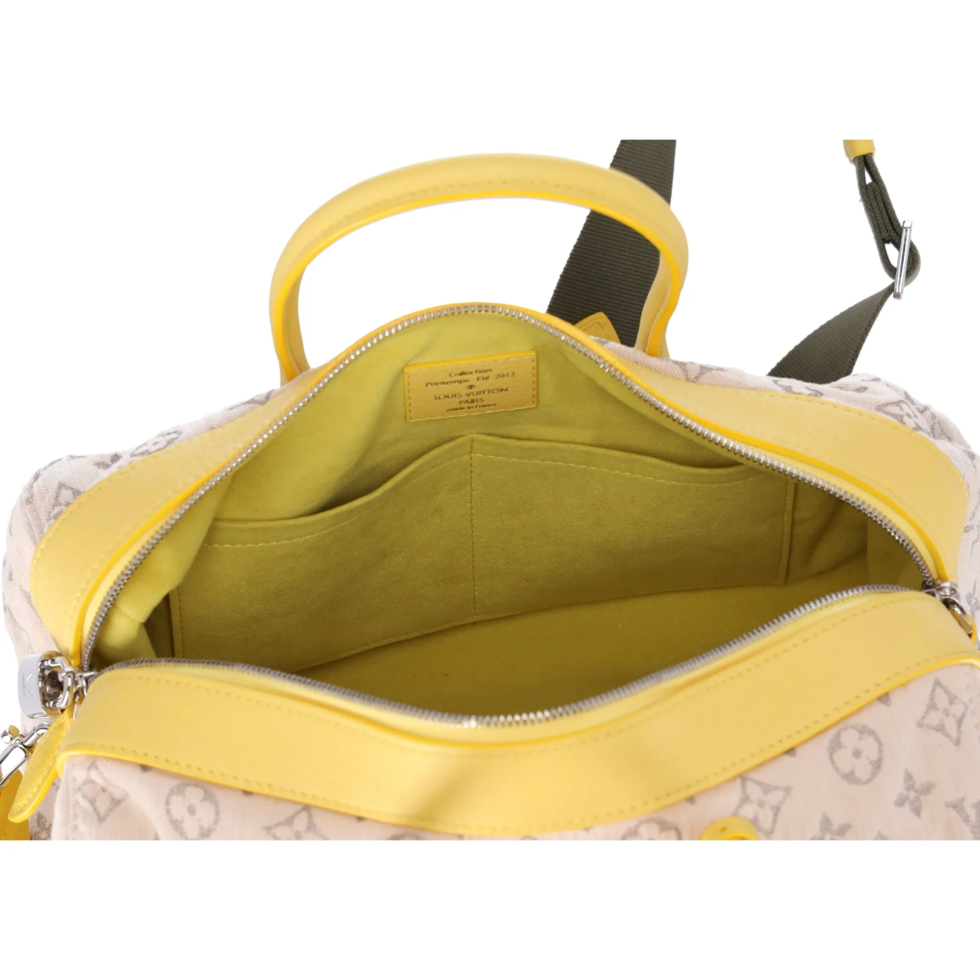 Louis Vuitton Speedy Round MM Monogram Denim Beige Jaune Yellow M40709 sold by Gaby's Bags product image thumbnail 4