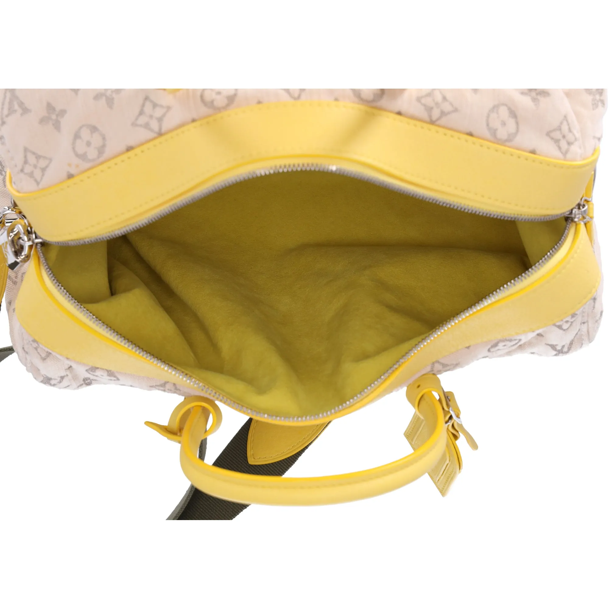 Louis Vuitton Speedy Round MM Monogram Denim Beige Jaune Yellow M40709 sold by Gaby's Bags product image thumbnail 3