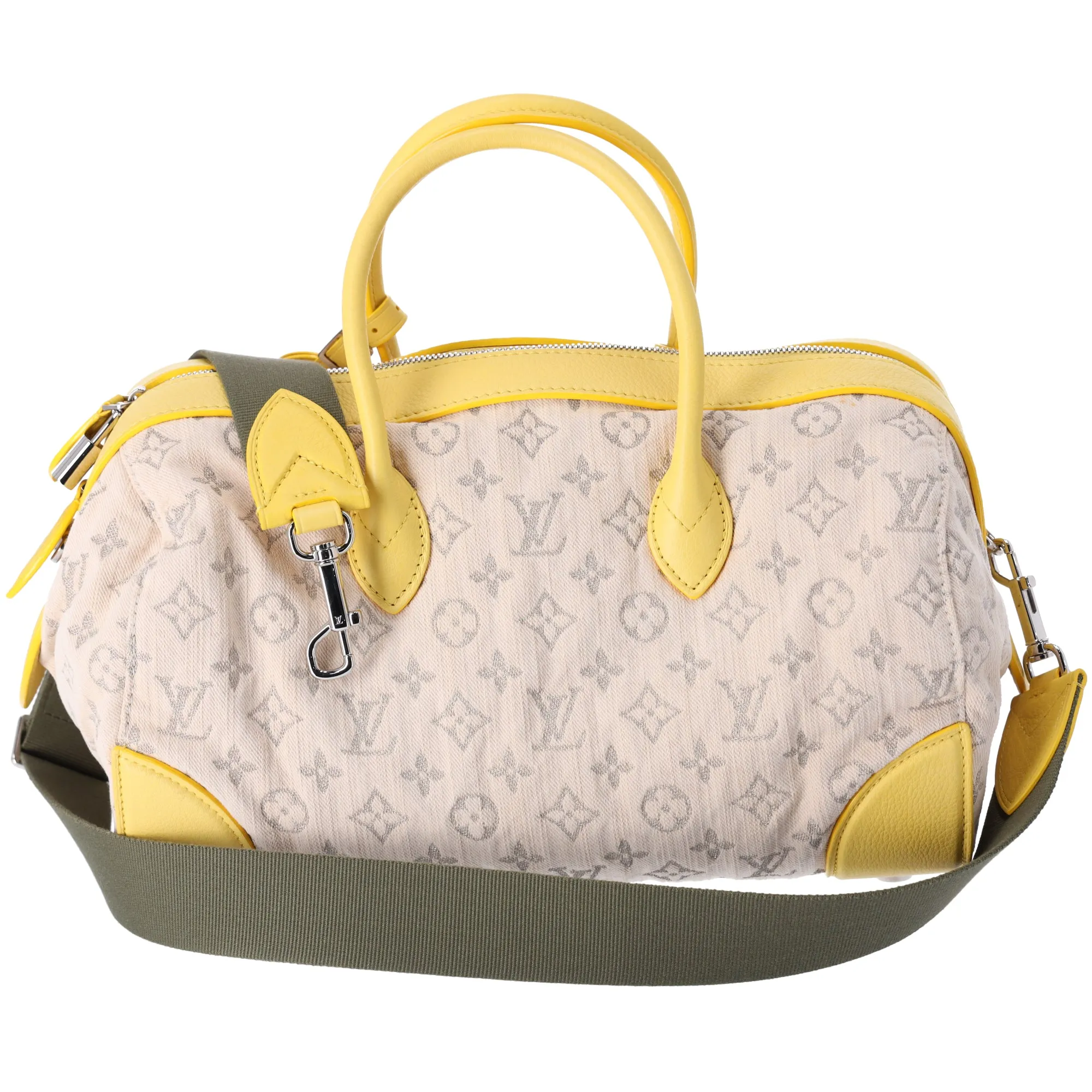 Louis Vuitton Speedy Round MM Monogram Denim Beige Jaune Yellow M40709 sold by Gaby's Bags product image thumbnail 2