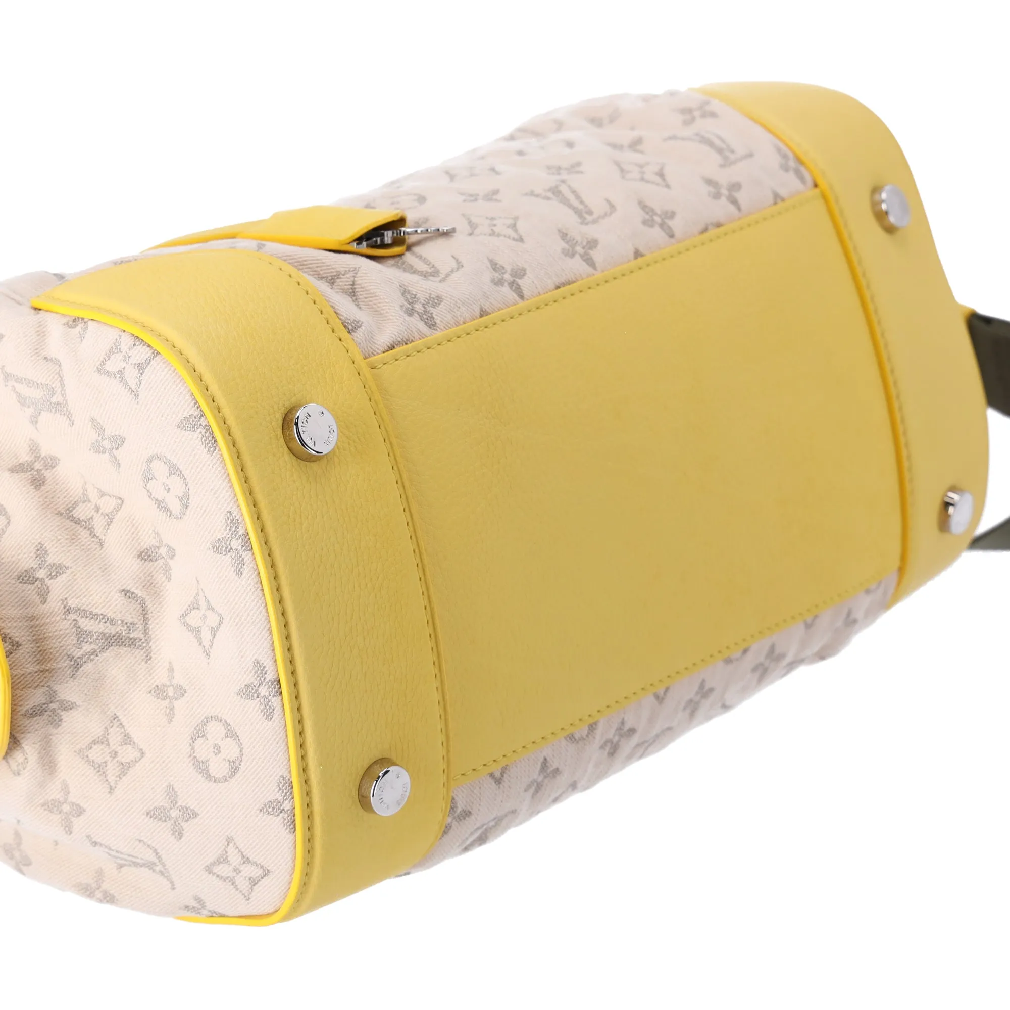 Louis Vuitton Speedy Round MM Monogram Denim Beige Jaune Yellow M40709 sold by Gaby's Bags product image thumbnail 5