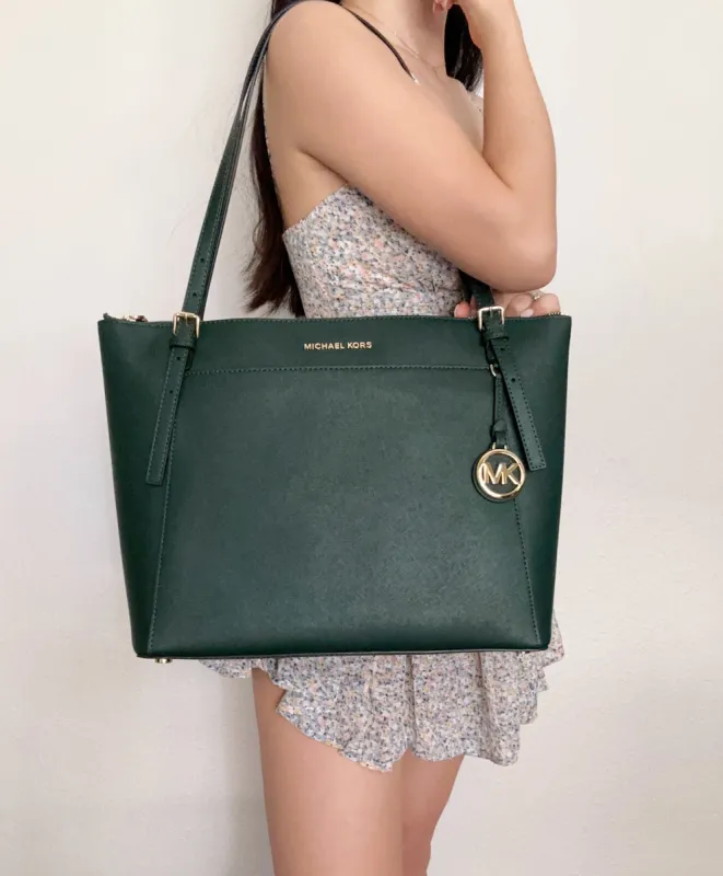 Michael Kors Voyager Large East West Tote Bag Saffiano Leather Racing Green sold by Gaby's Bags